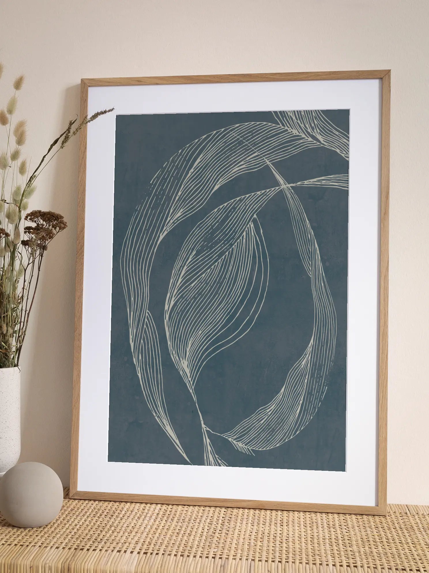 Graphic Leaves Poster