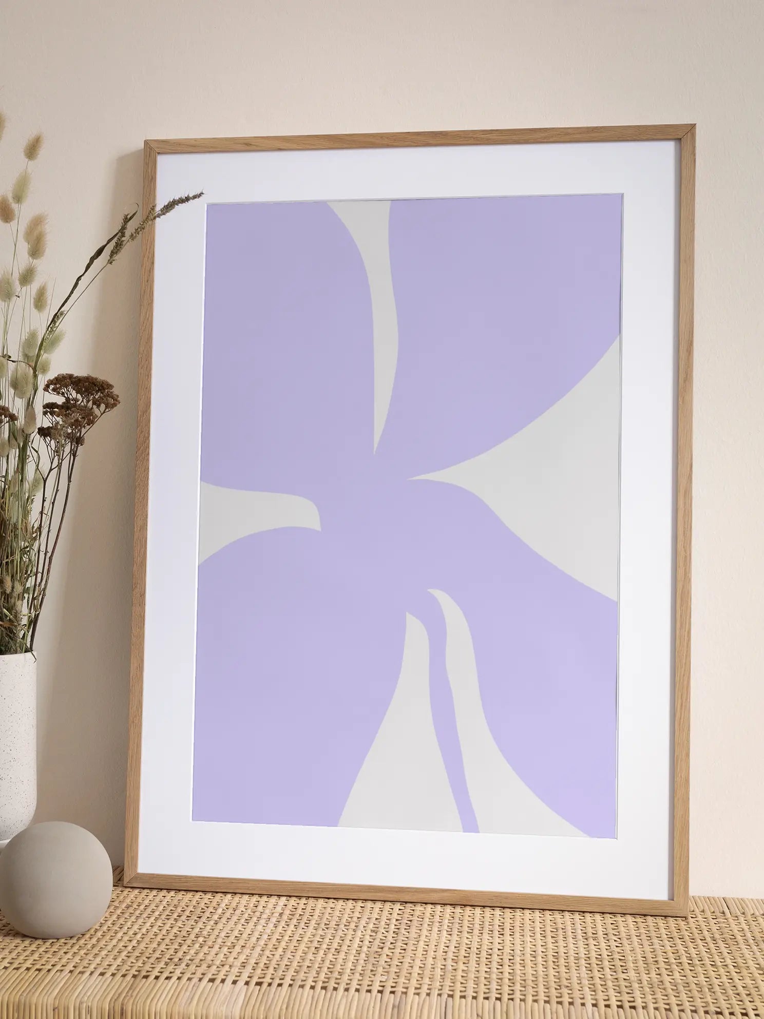 Graphic Lilac Flower Poster