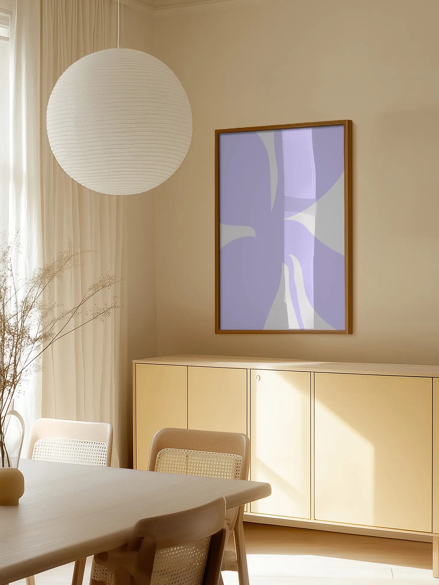 Graphic Lilac Flower Poster