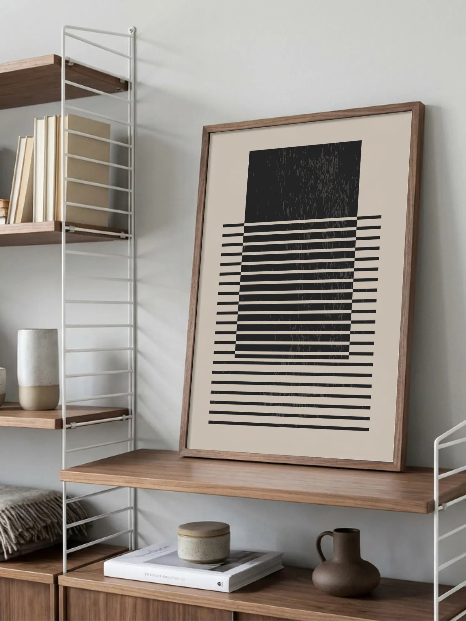 Graphic Lines and Square Poster