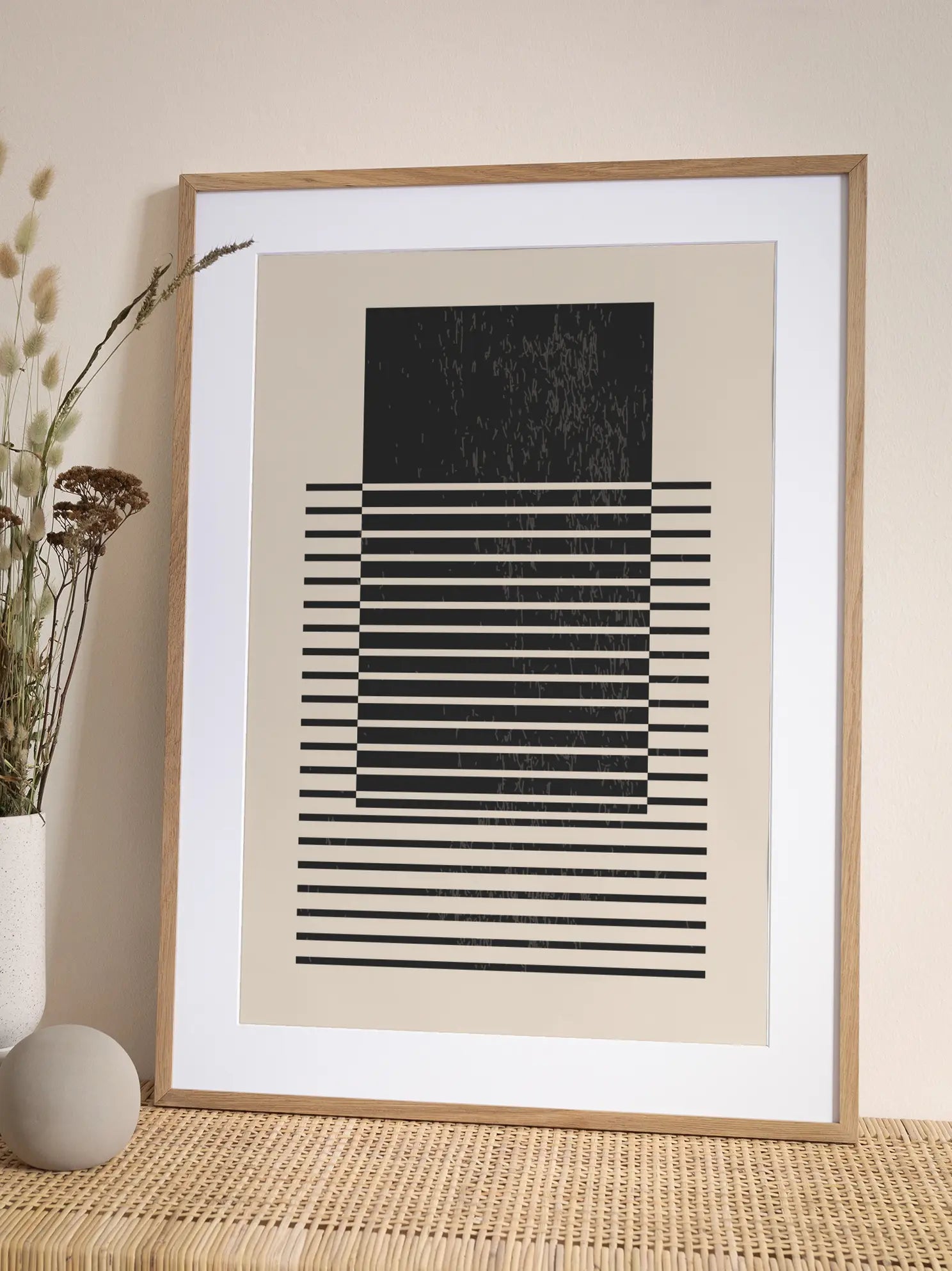 Graphic Lines and Square Poster