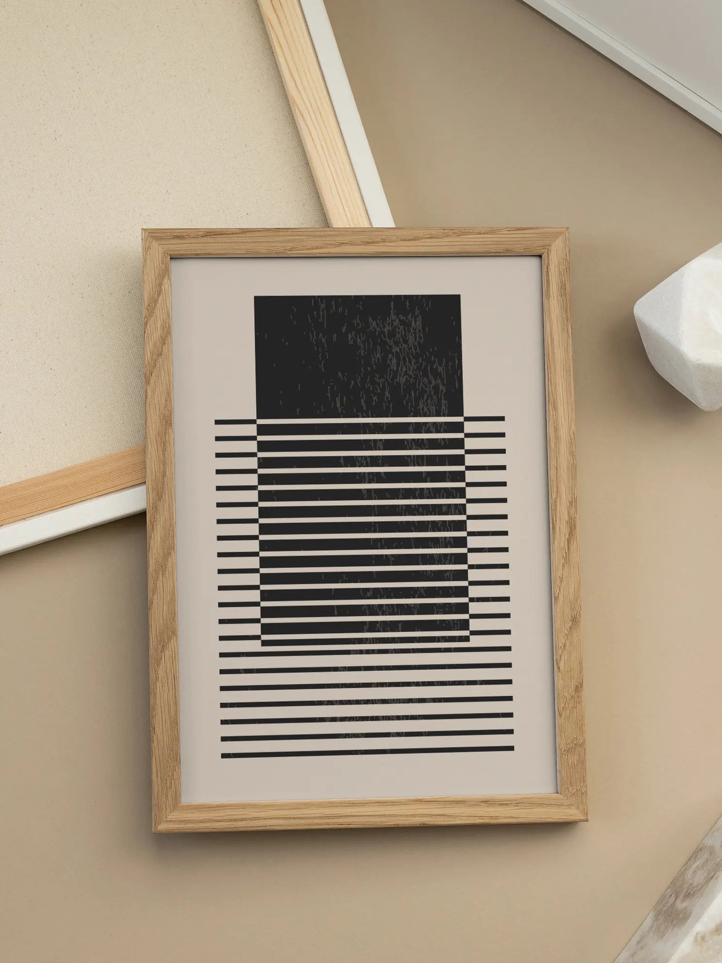 Graphic Lines and Square Poster