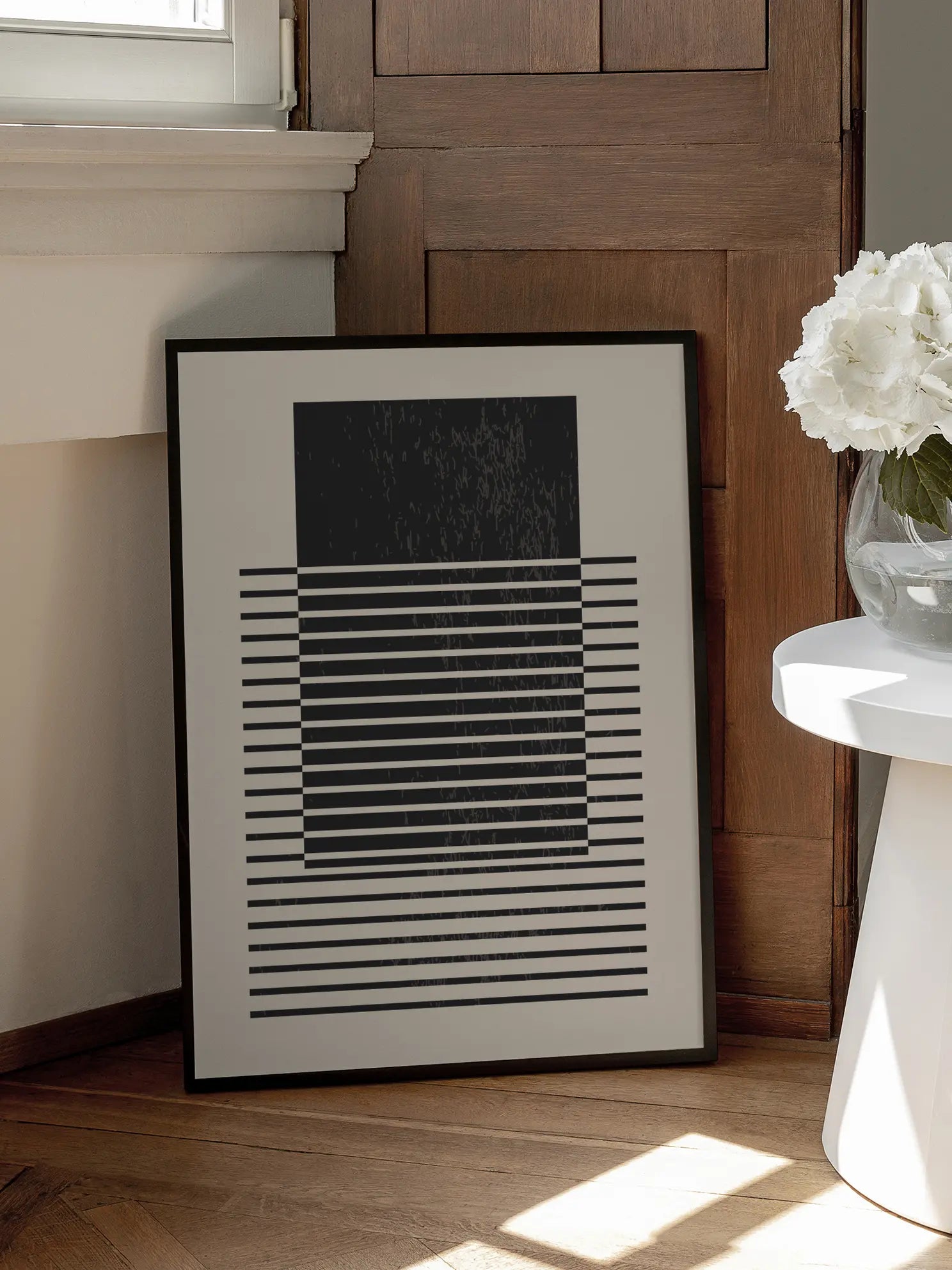 Graphic Lines and Square Poster