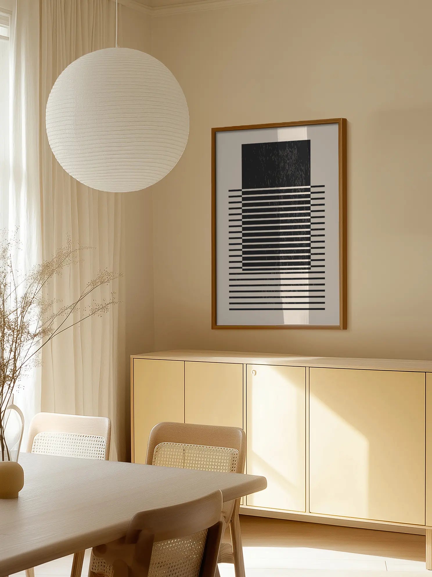 Graphic Lines and Square Poster