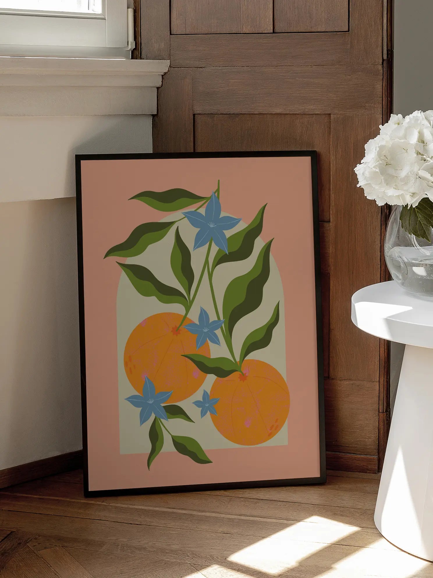 Graphic Oranges Poster