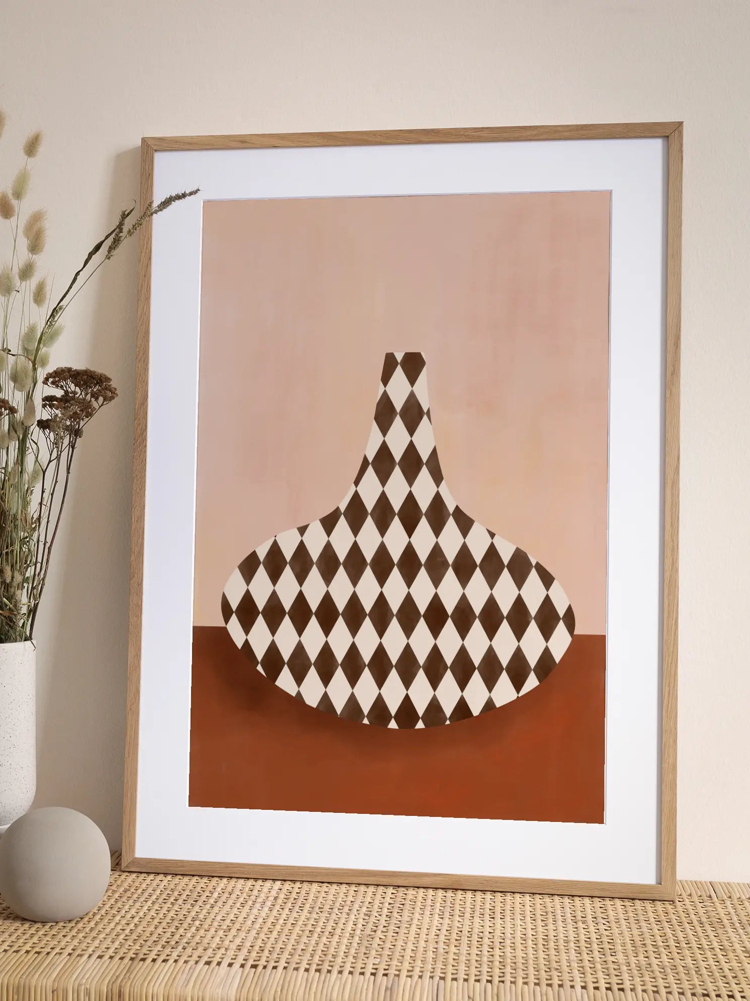 Graphic Patterned Vase Poster