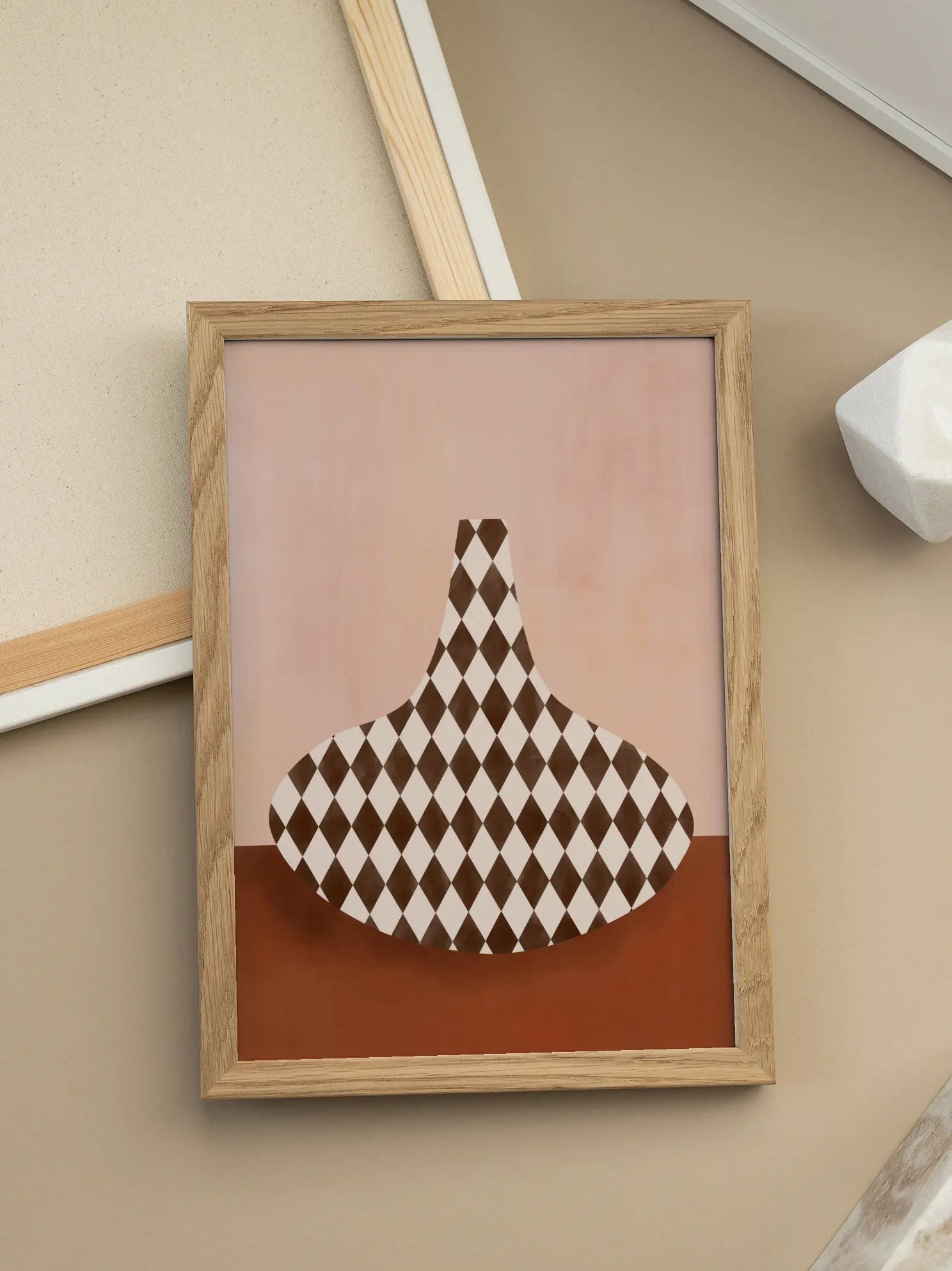 Graphic Patterned Vase Poster