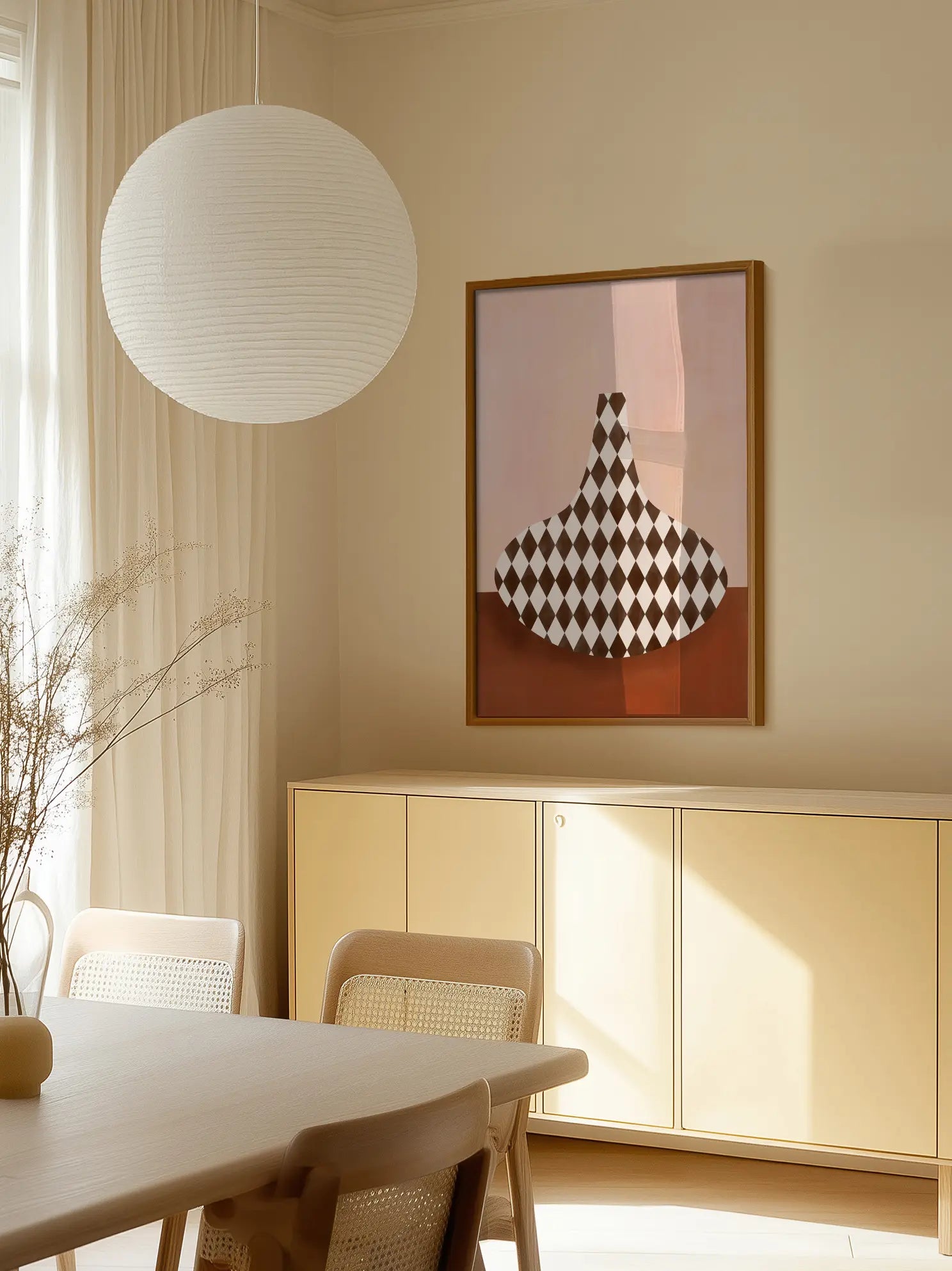 Graphic Patterned Vase Poster
