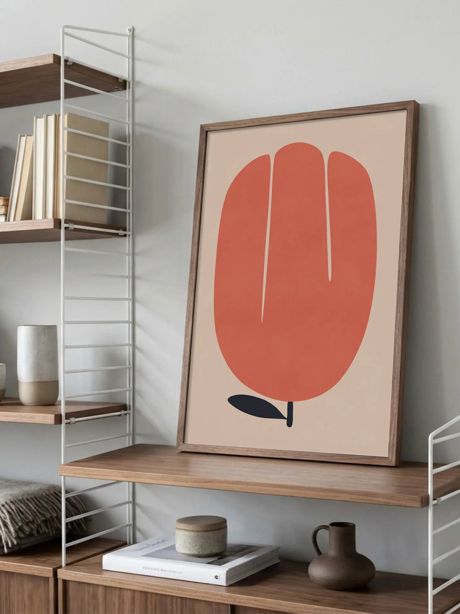 Graphic Red Tulip Poster