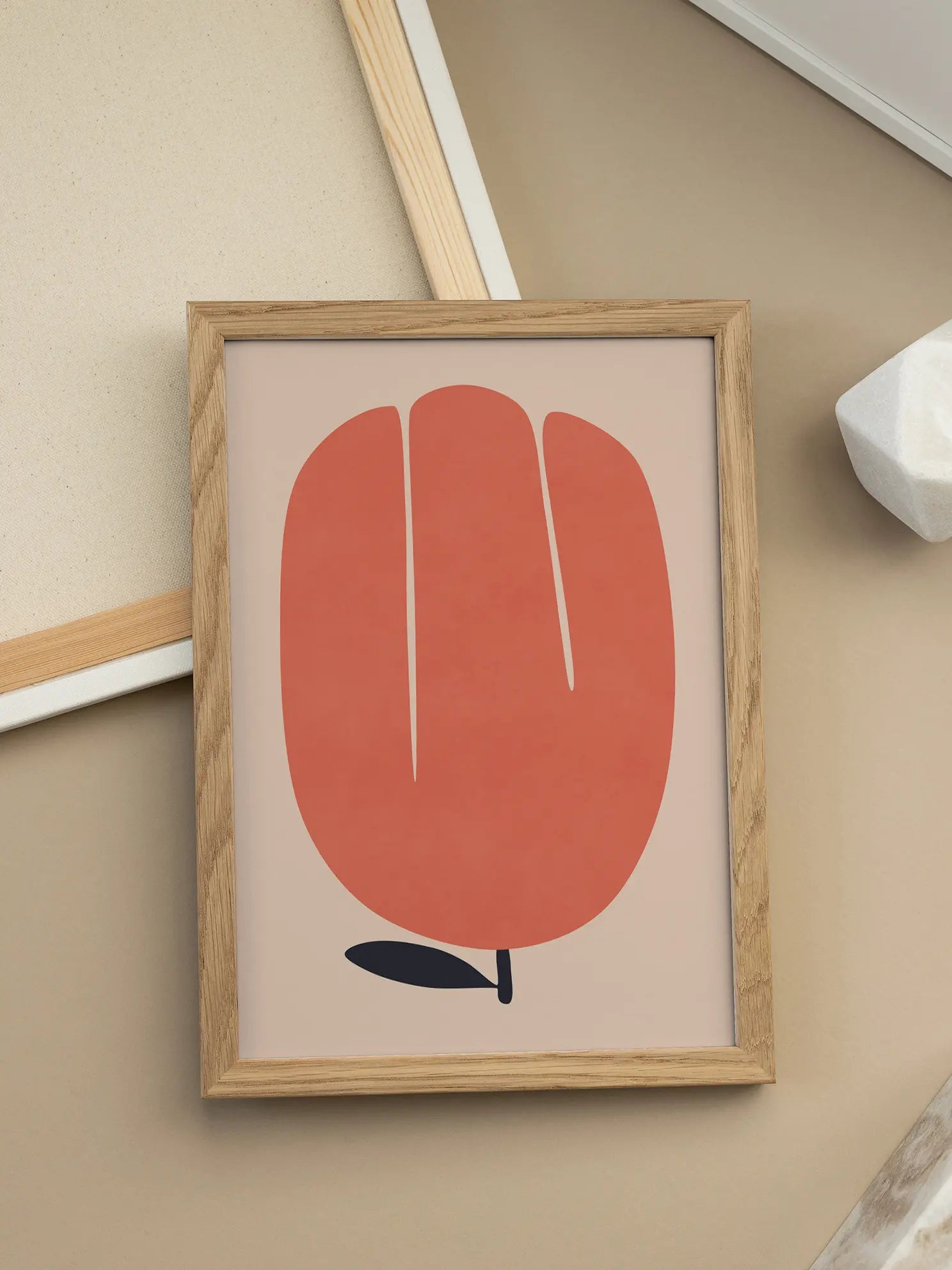 Graphic Red Tulip Poster