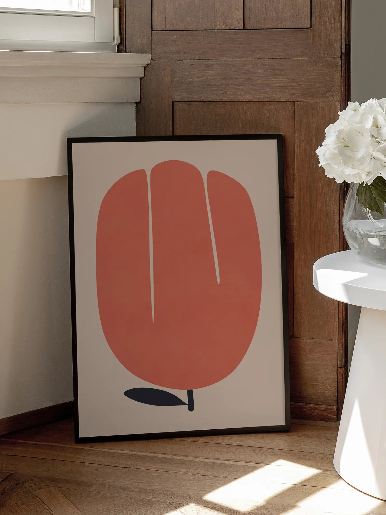 Graphic Red Tulip Poster