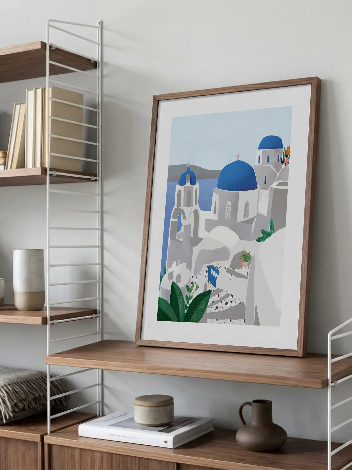 Graphic Santorini Poster