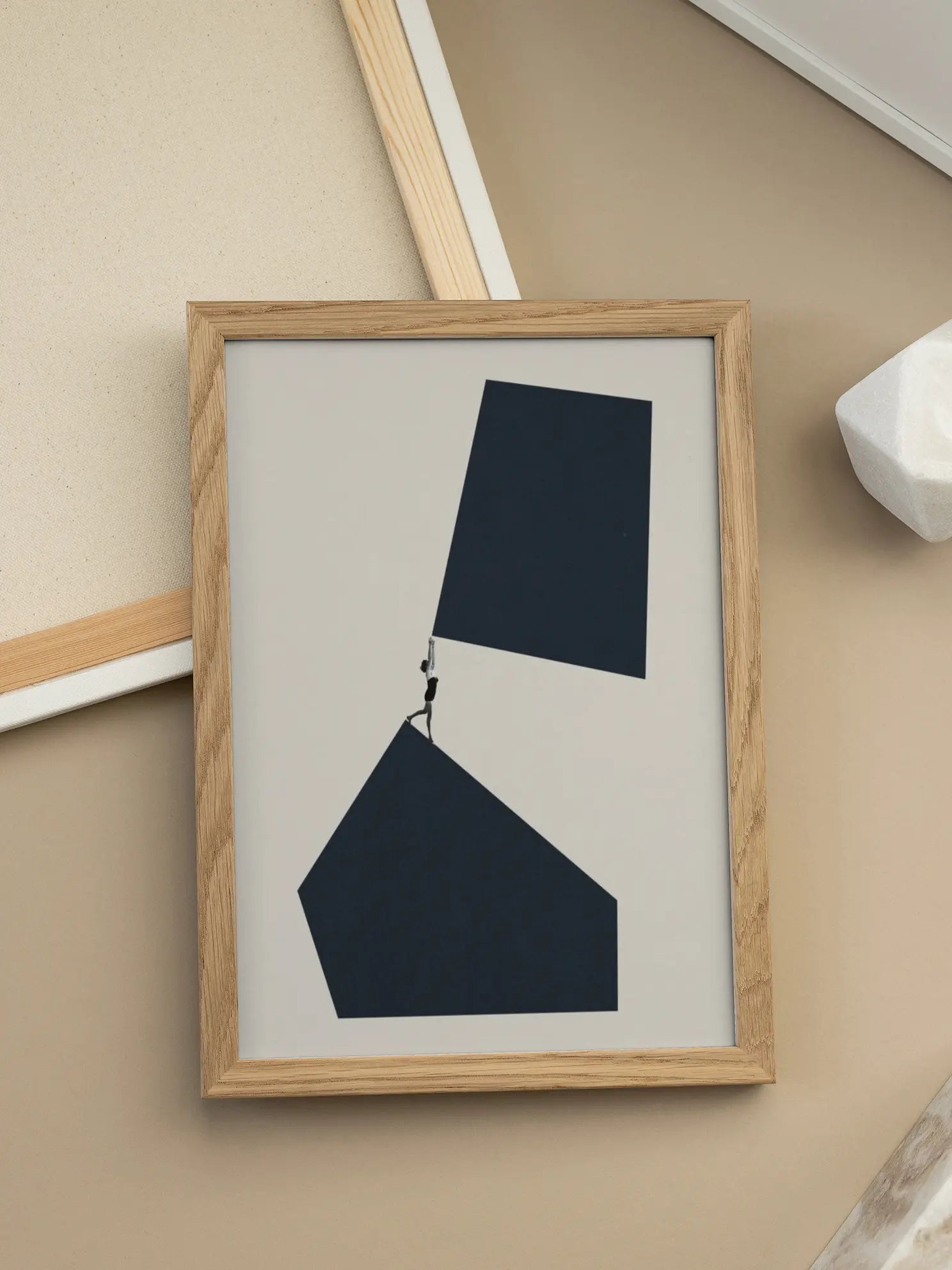 Graphic Shapes Figure Poster