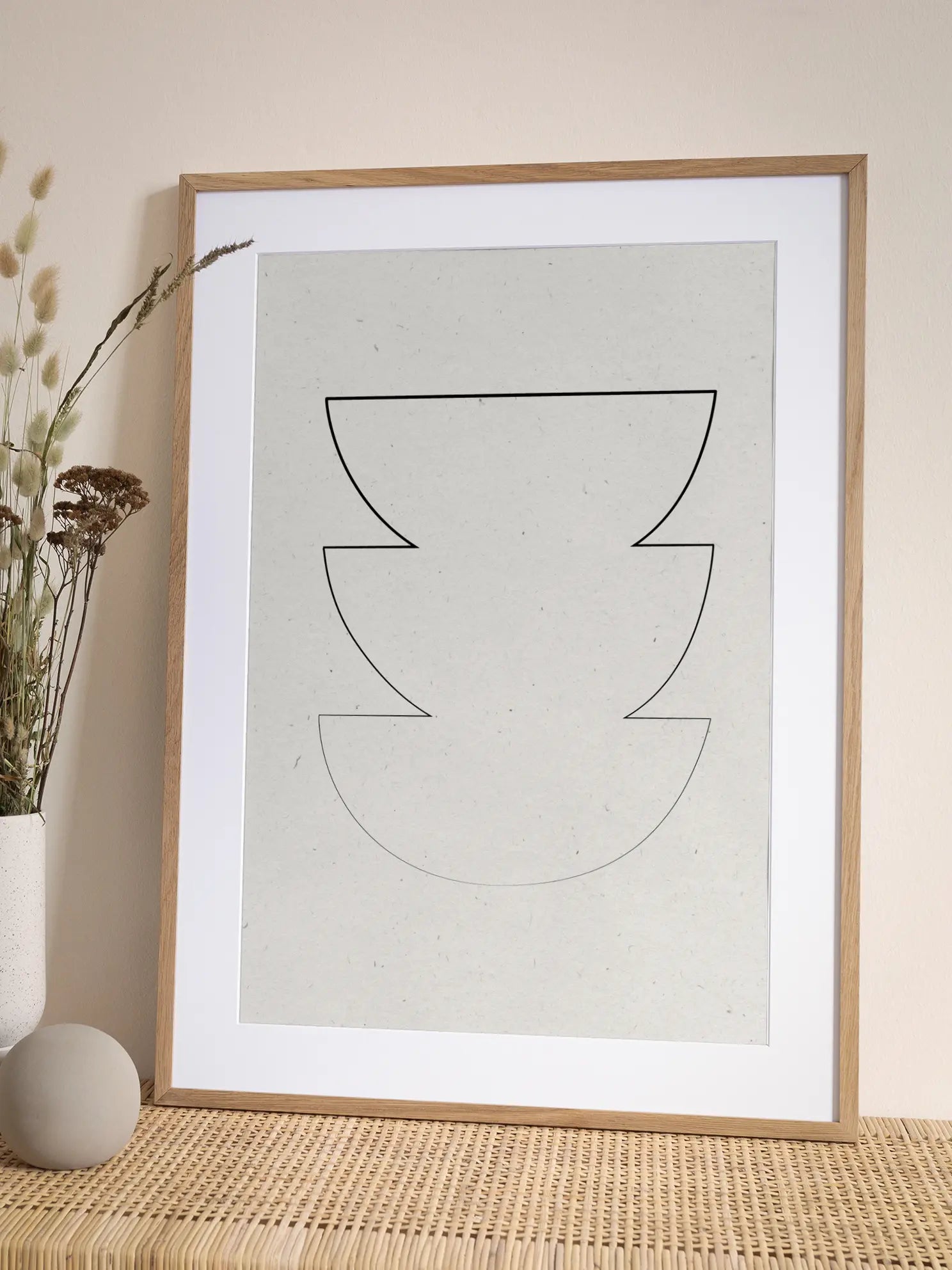 Graphic Stacked Bowls Poster