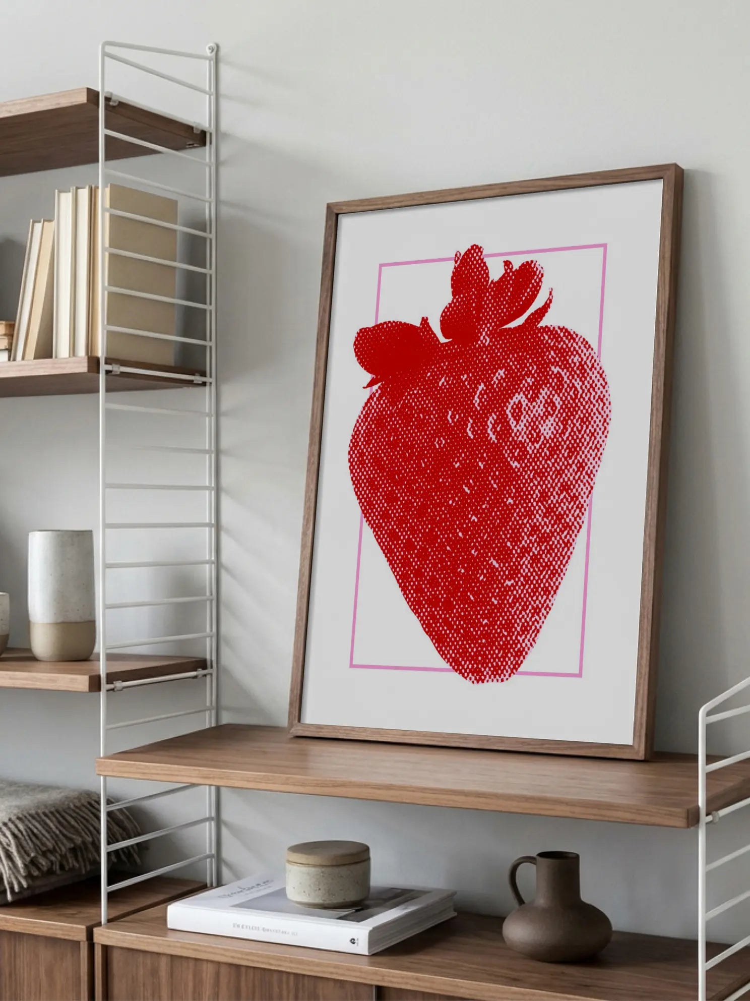 Graphic Strawberry Poster