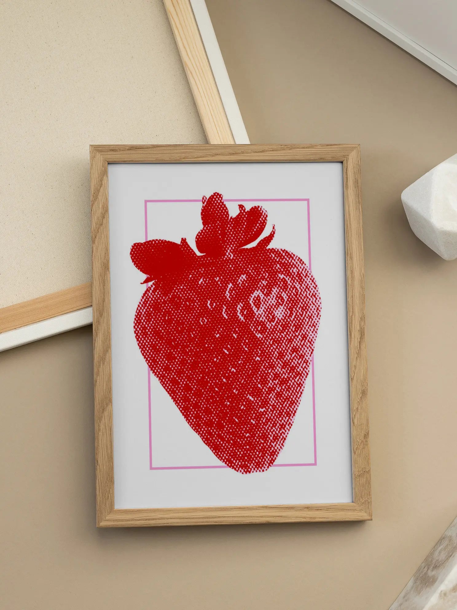 Graphic Strawberry Poster