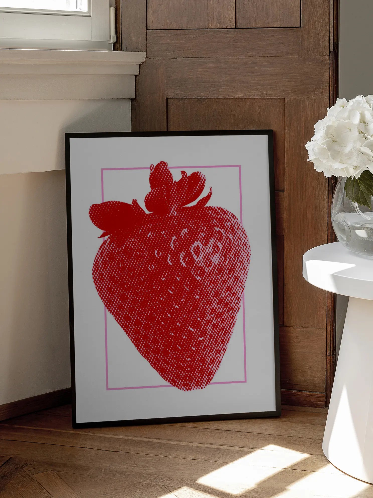 Graphic Strawberry Poster