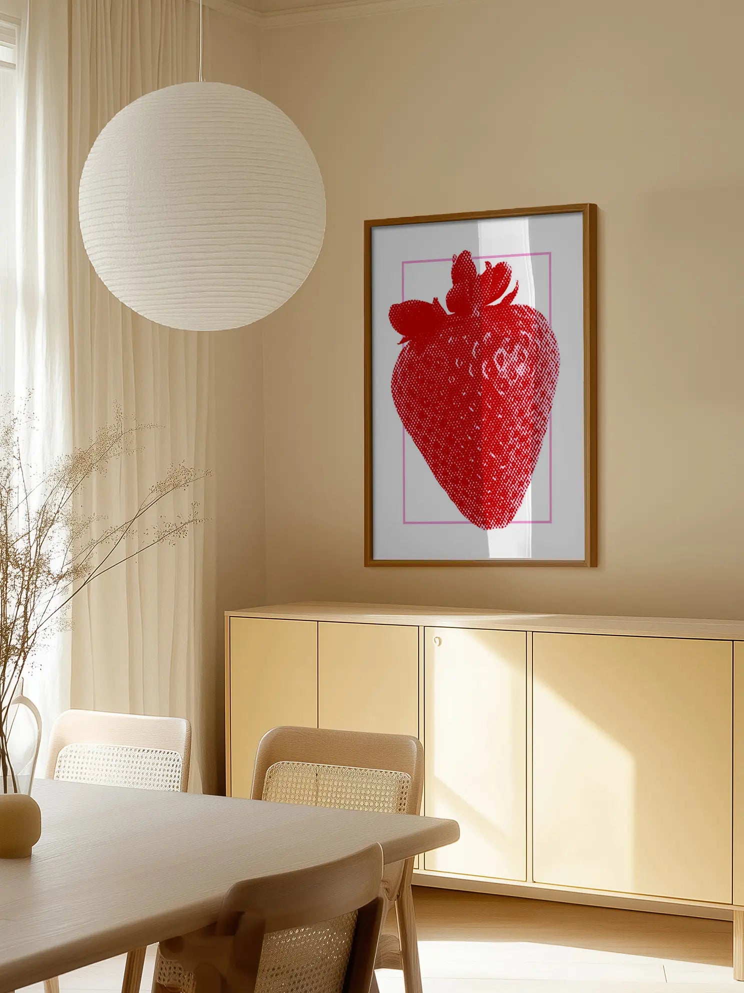 Graphic Strawberry Poster
