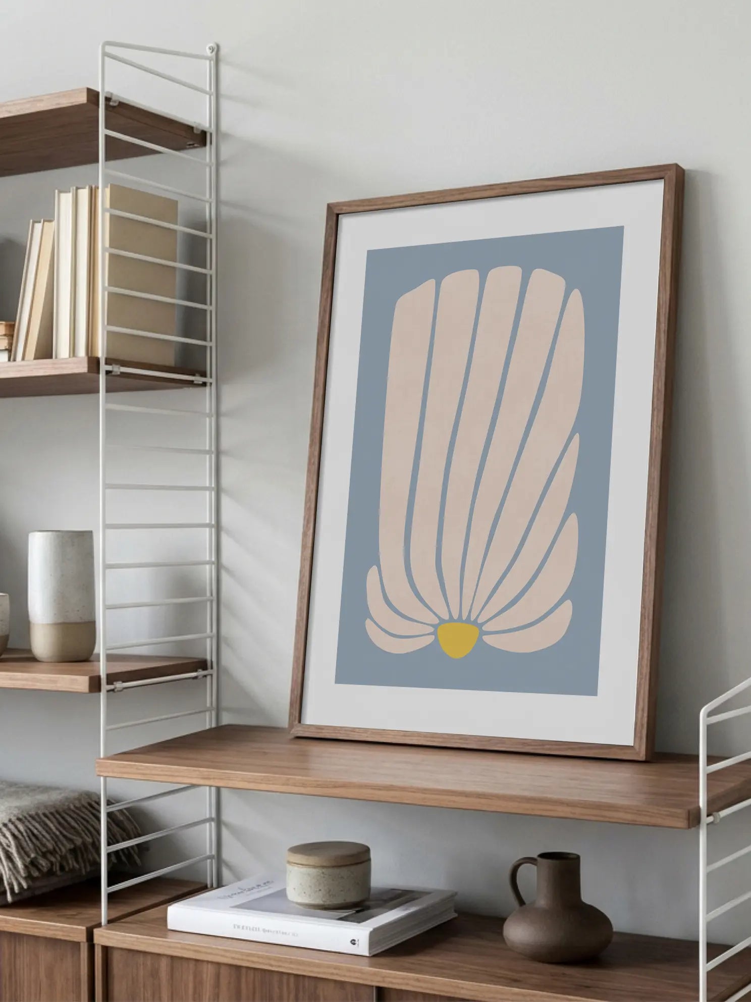 Graphic White Flower 2 Poster