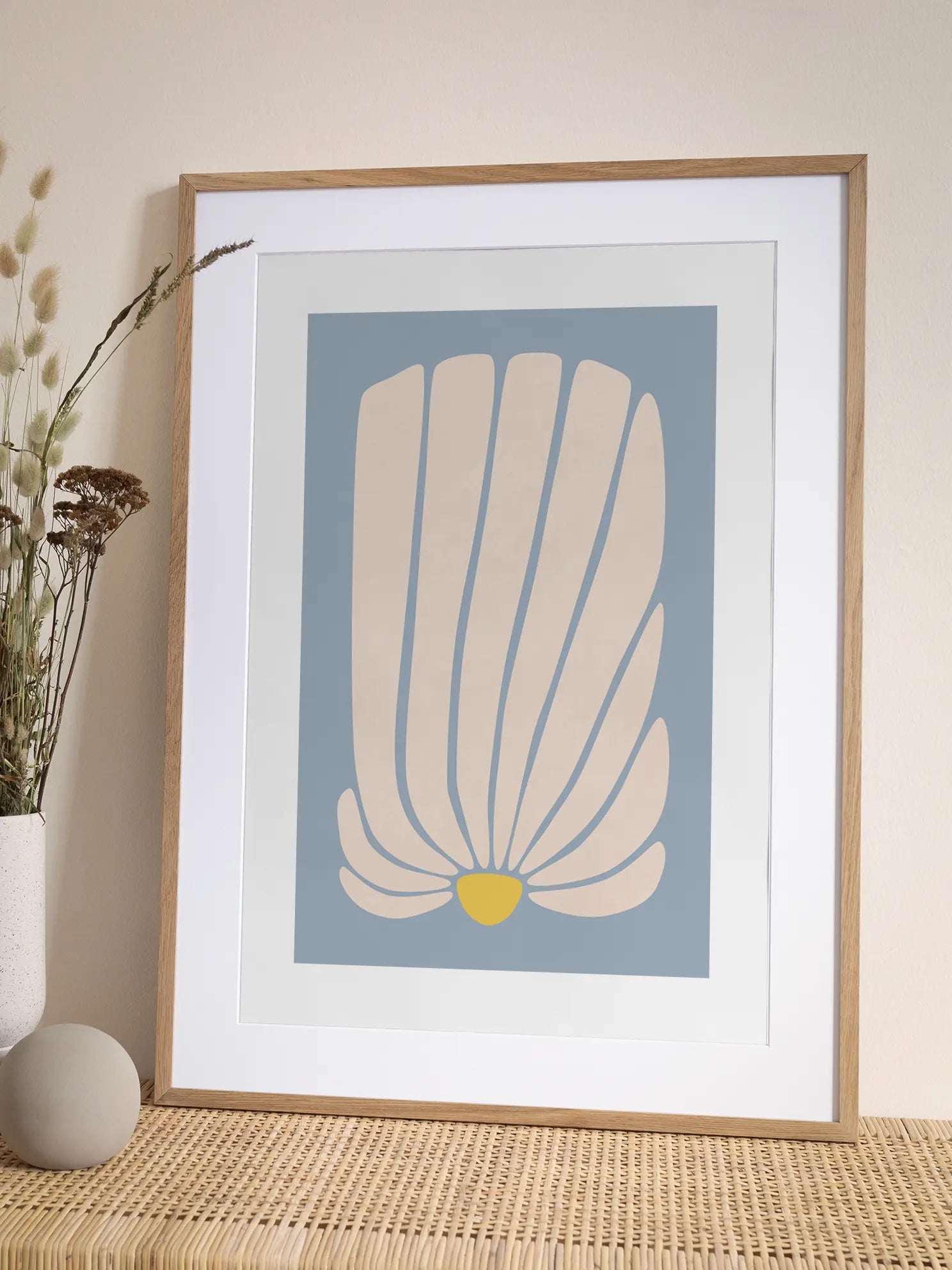 Graphic White Flower 2 Poster