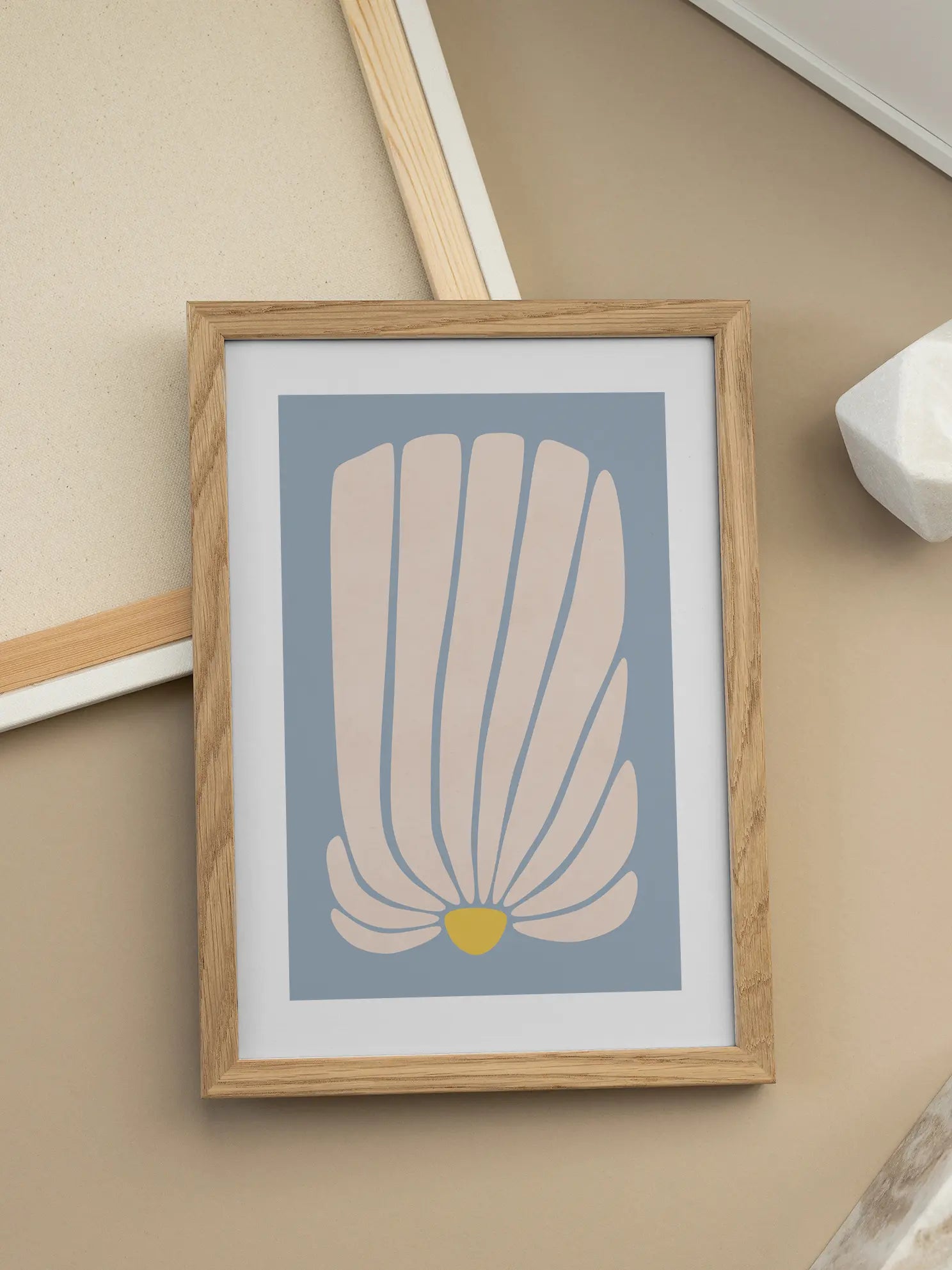 Graphic White Flower 2 Poster