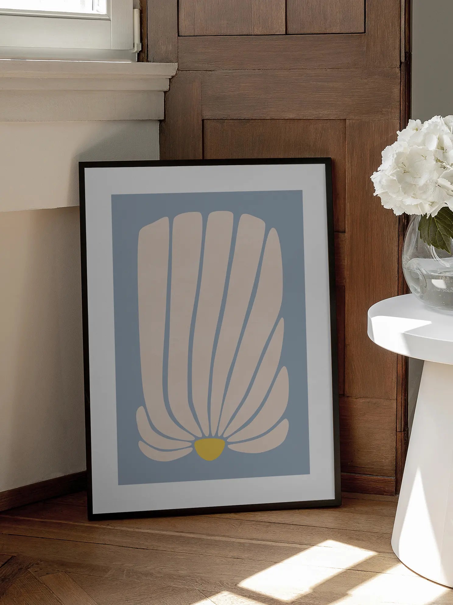 Graphic White Flower 2 Poster