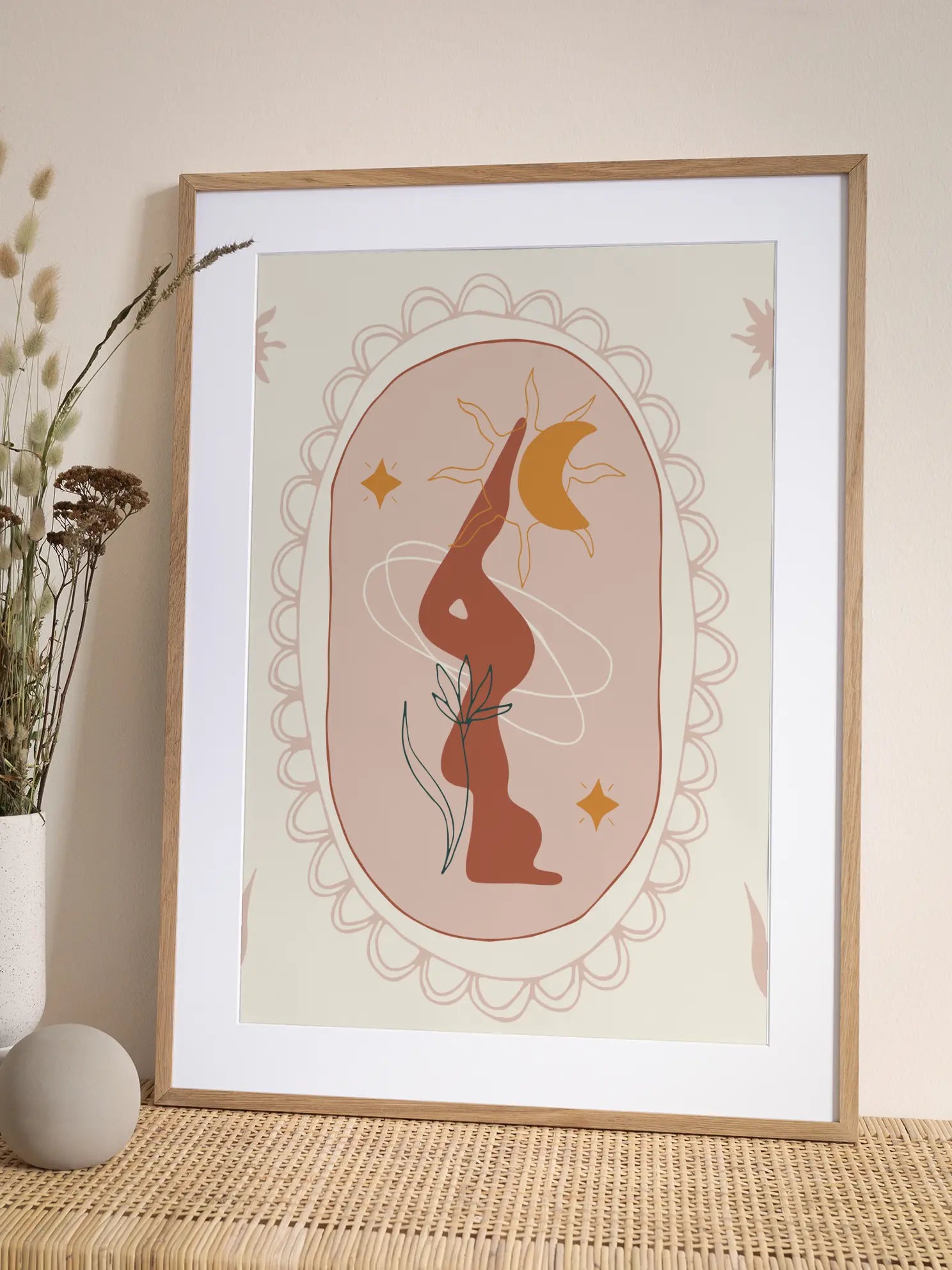 Graphic Yoga Art Poster