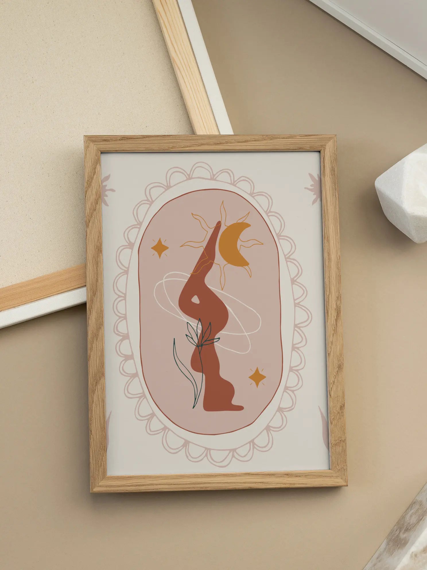 Graphic Yoga Art Poster