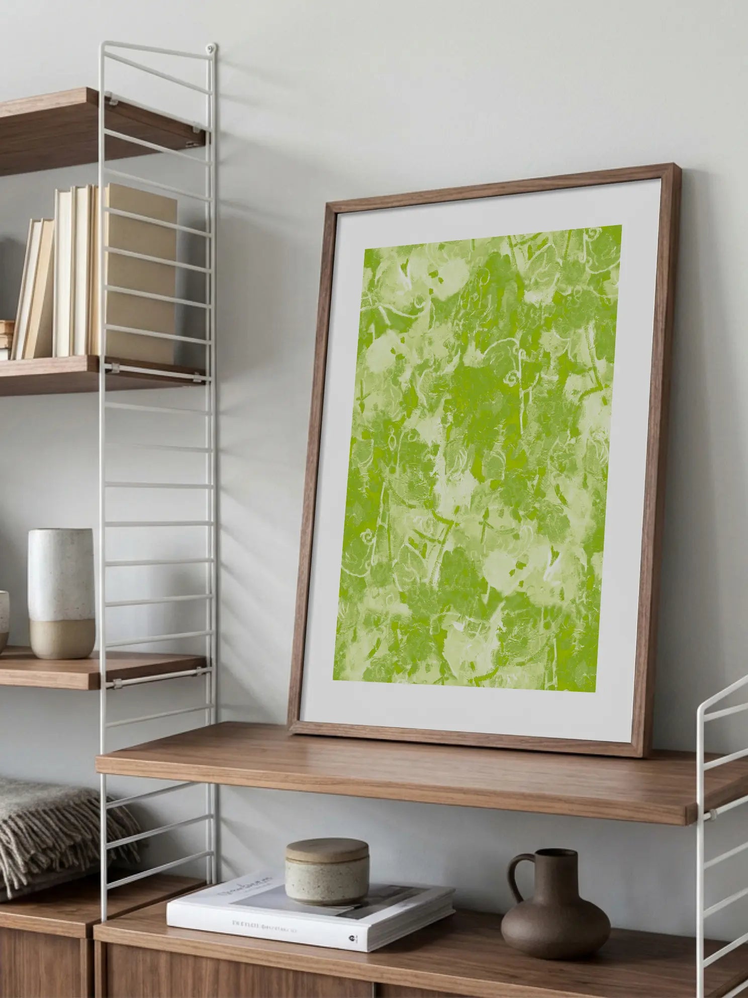 Green Abstract Painting Poster