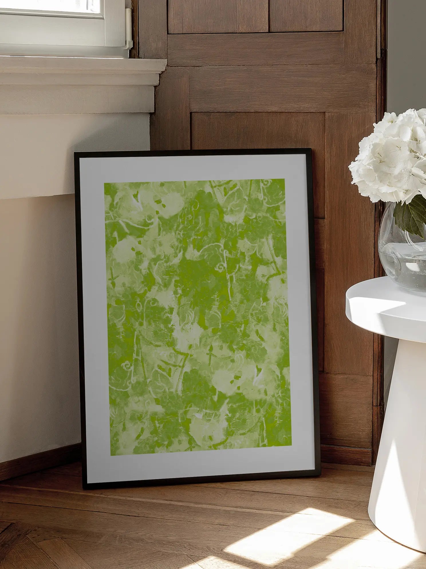Green Abstract Painting Poster
