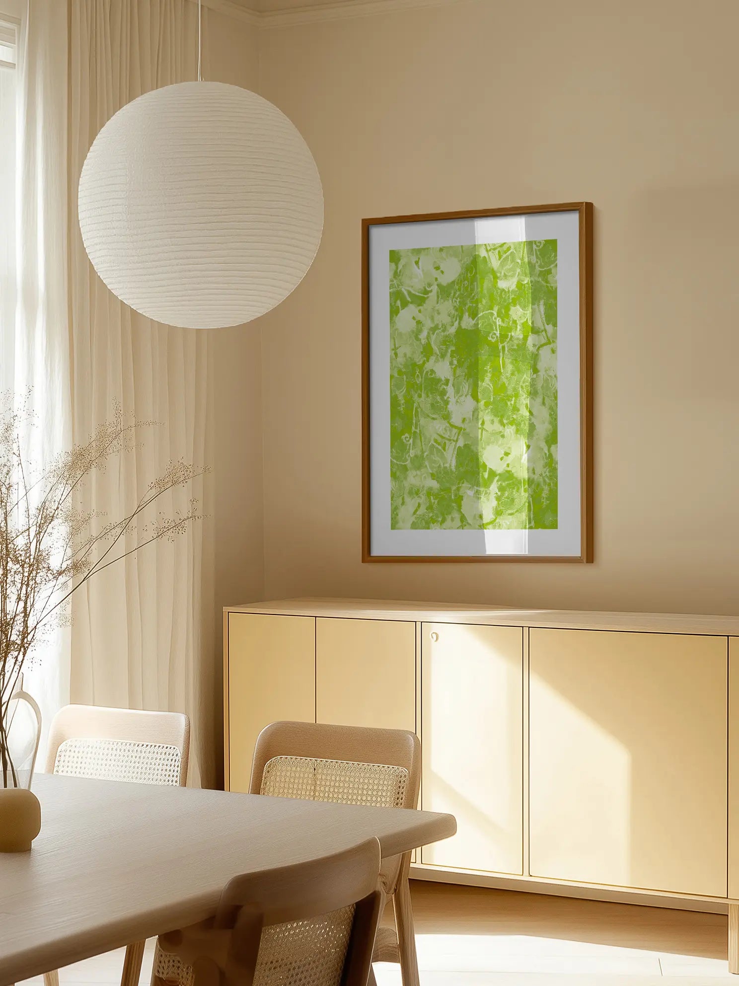 Green Abstract Painting Poster