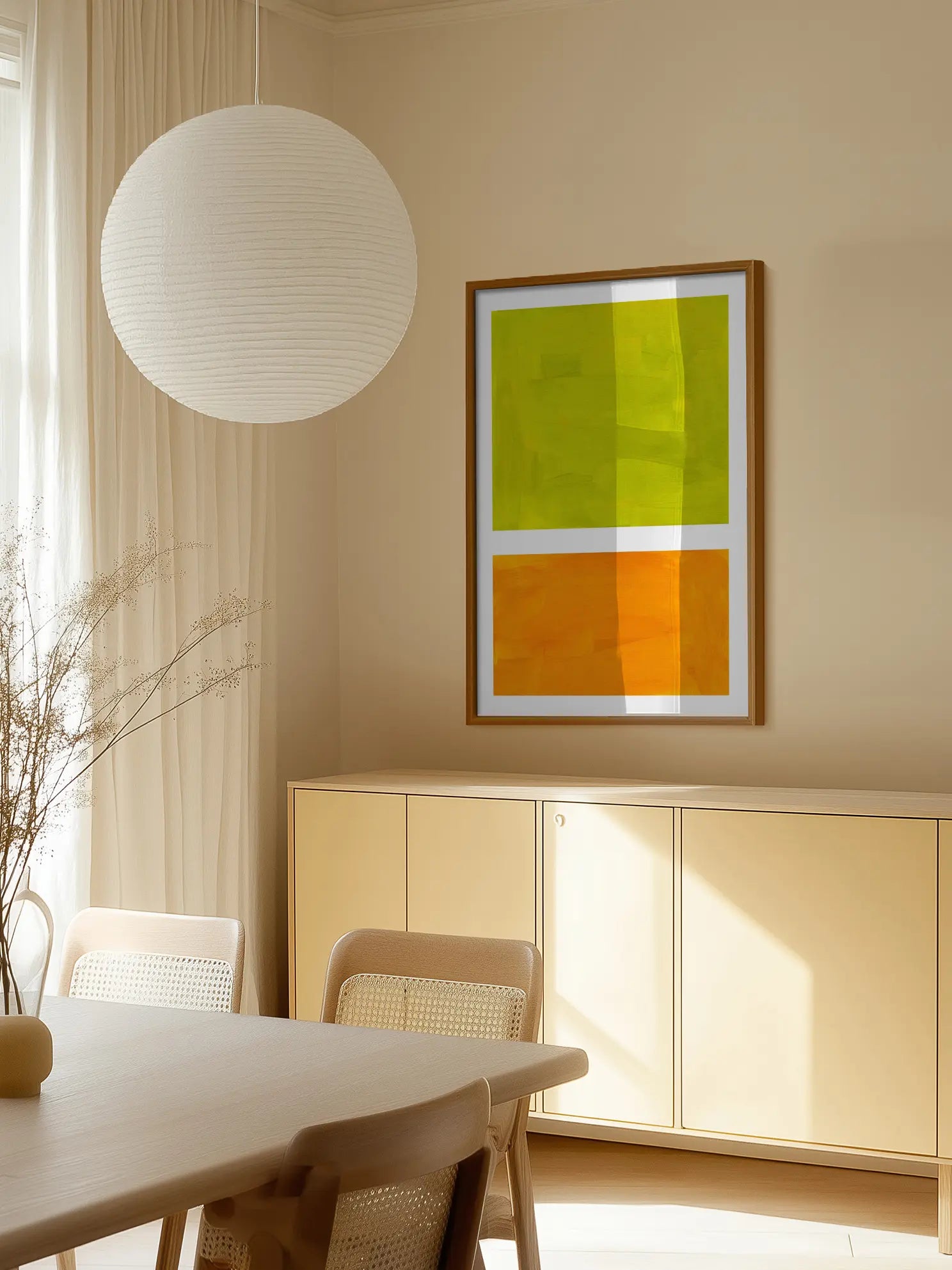 Green and Orange Poster