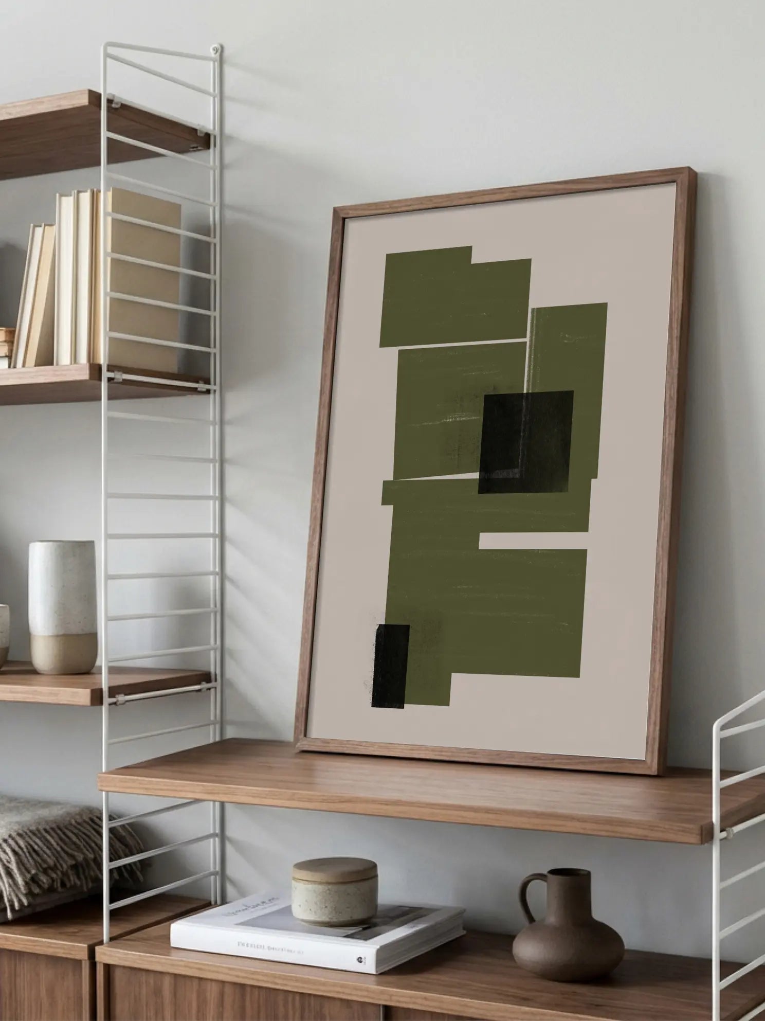 Green Blocks Poster