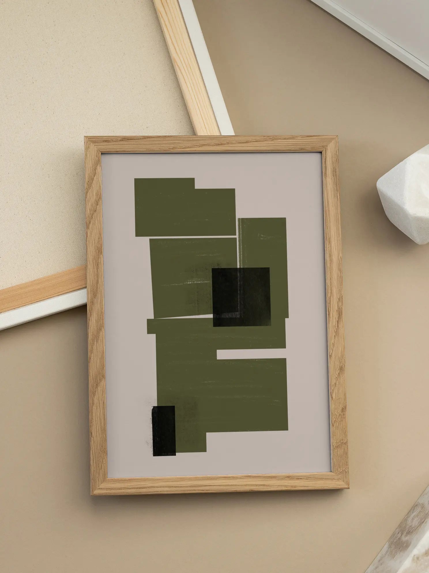 Green Blocks Poster
