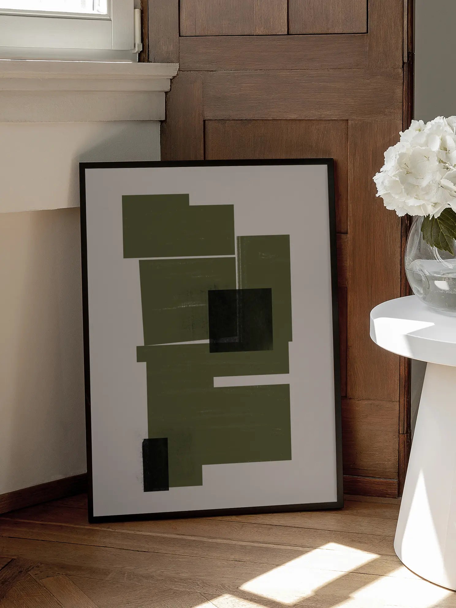Green Blocks Poster
