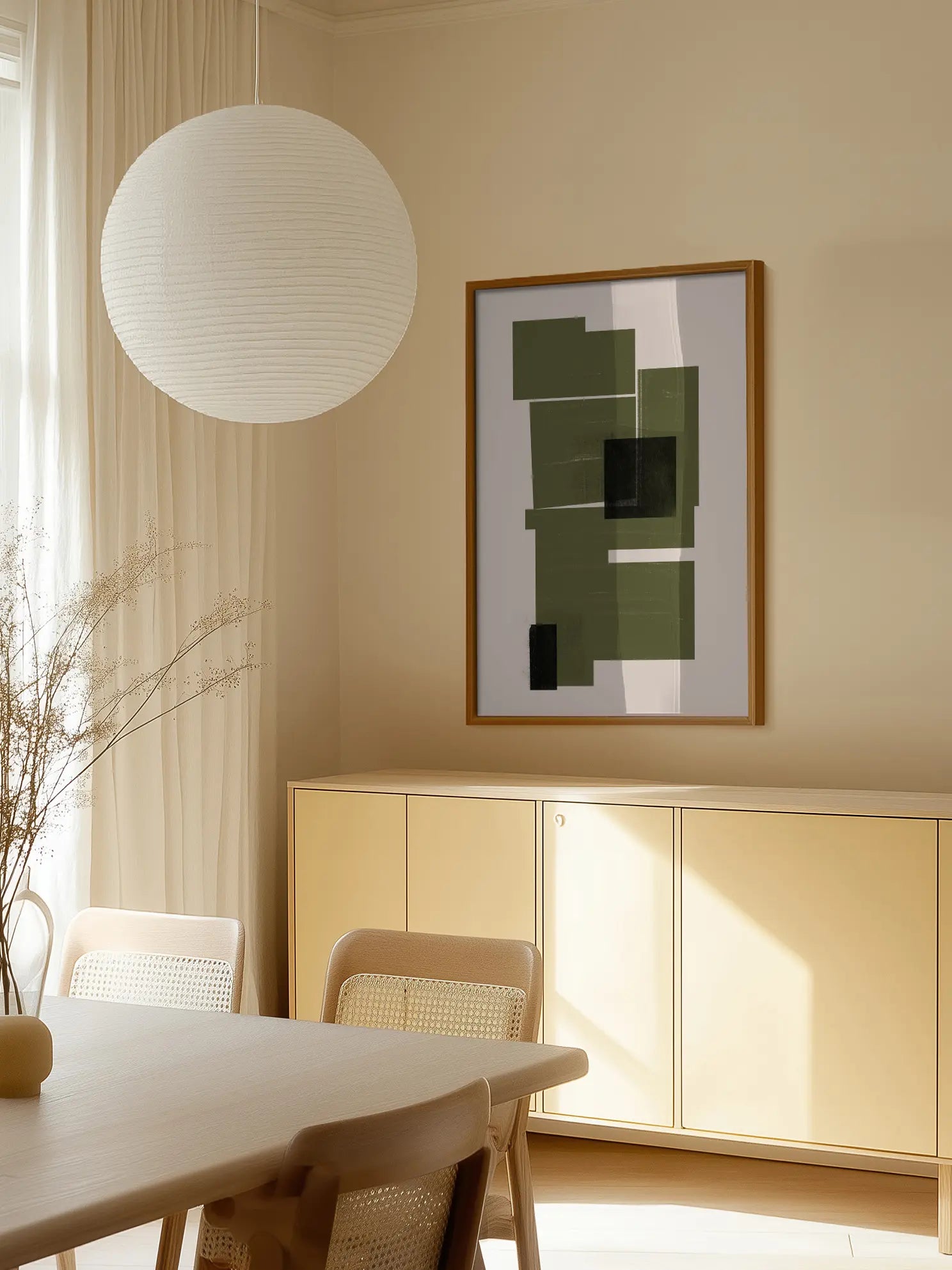 Green Blocks Poster