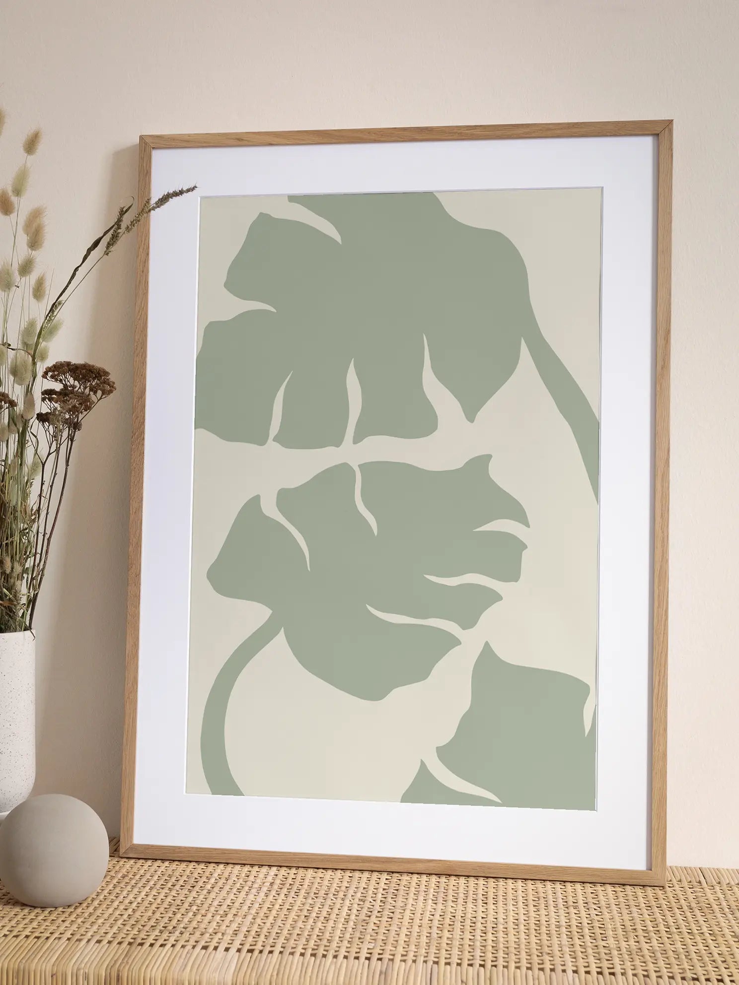 Green Botanical Pattern Poster