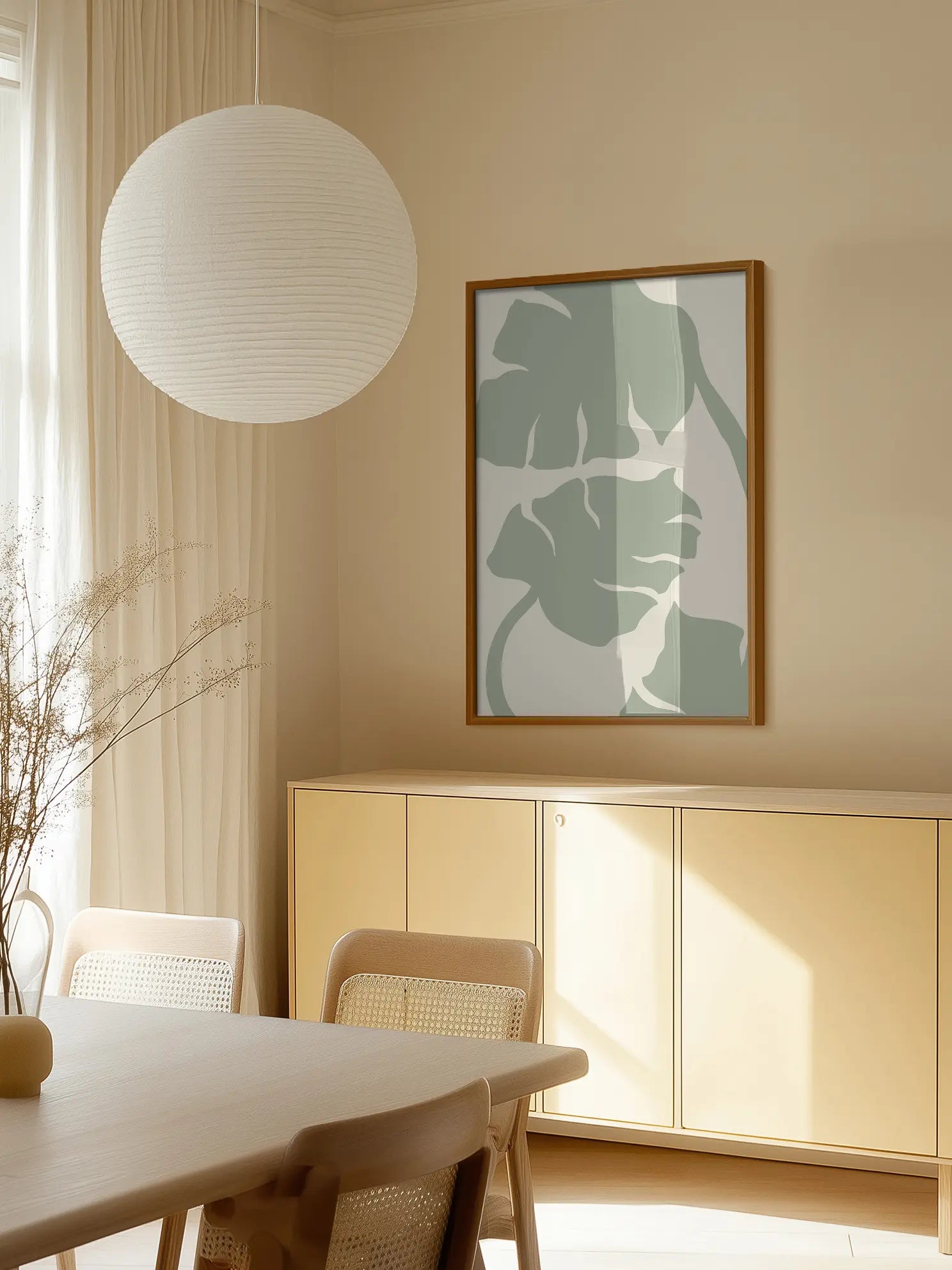 Green Botanical Pattern Poster