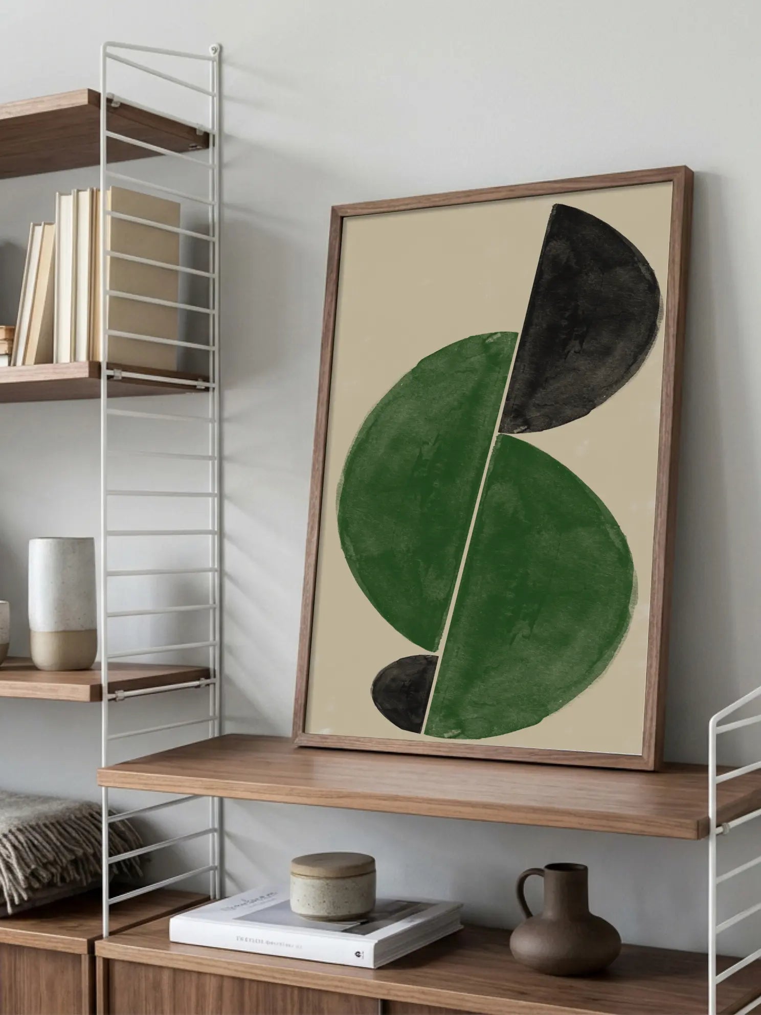 Green Botanical Shapes Poster
