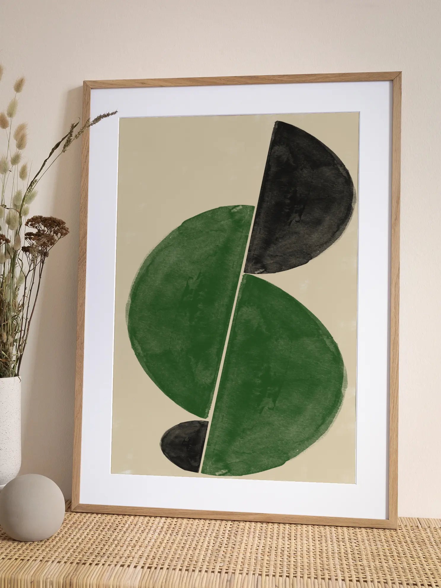 Green Botanical Shapes Poster