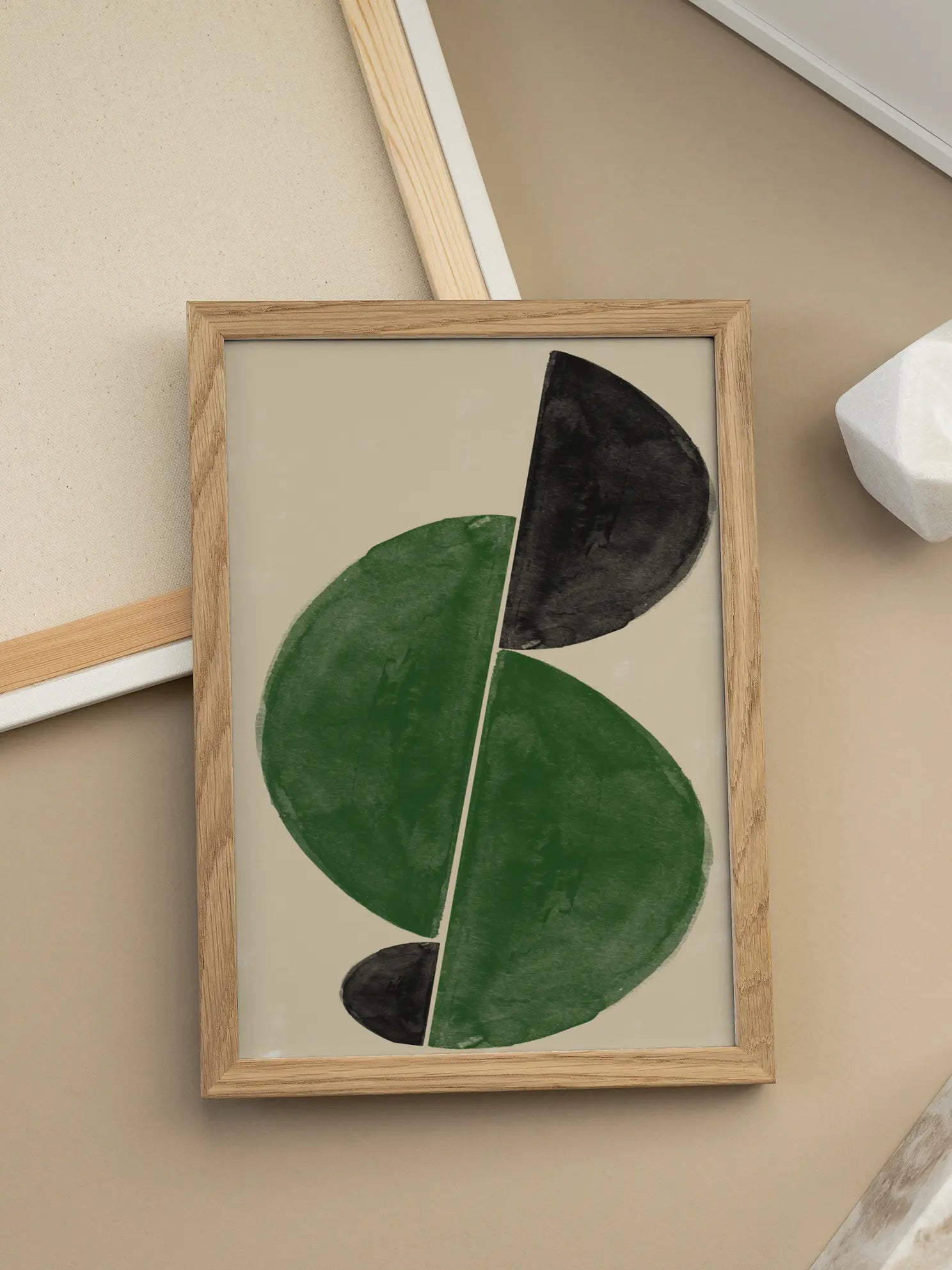 Green Botanical Shapes Poster