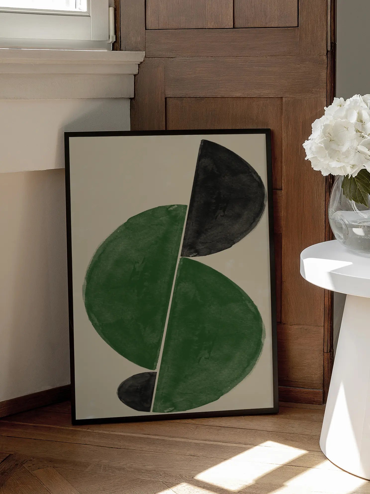 Green Botanical Shapes Poster