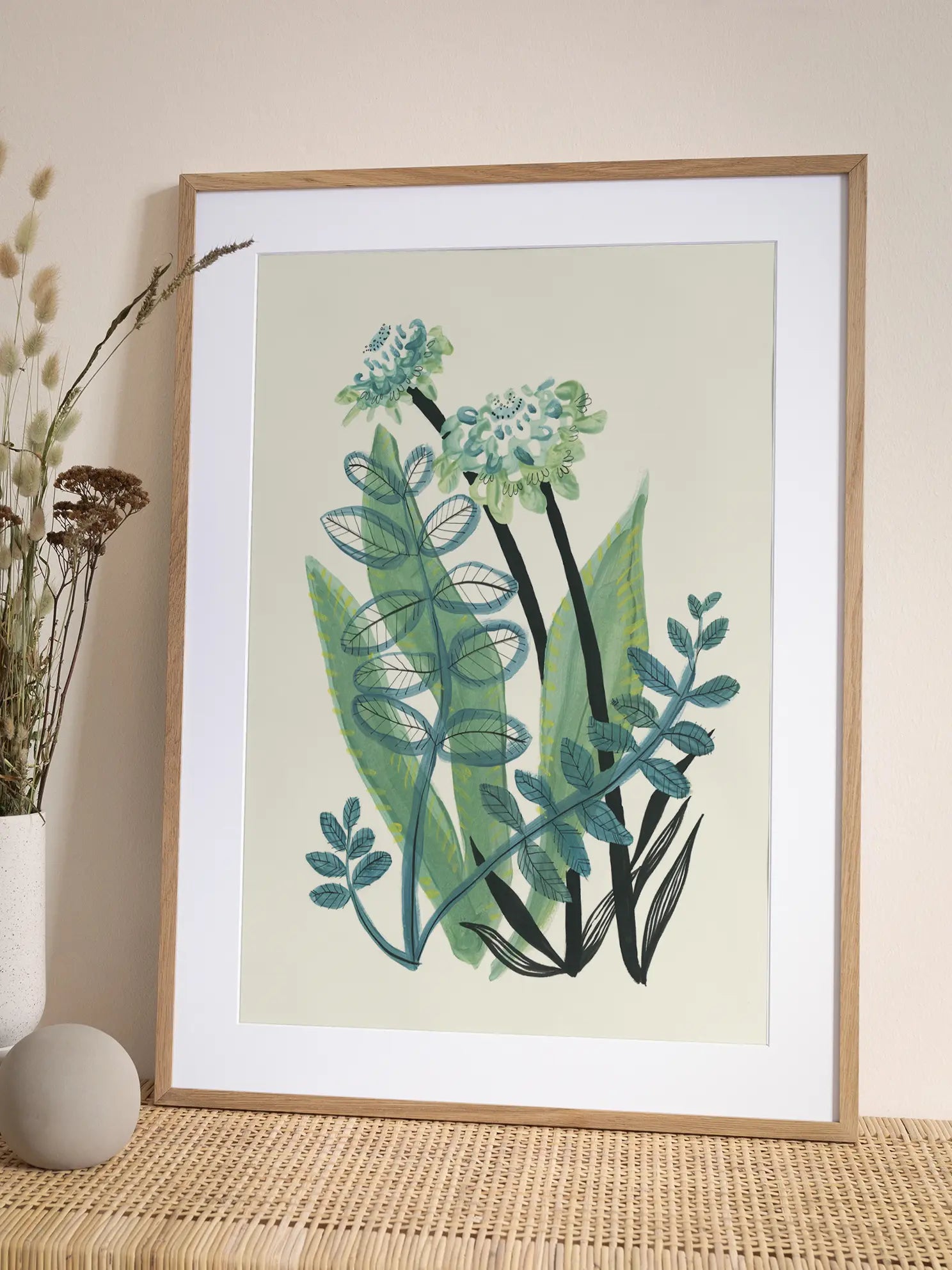 Green Bouquet Poster