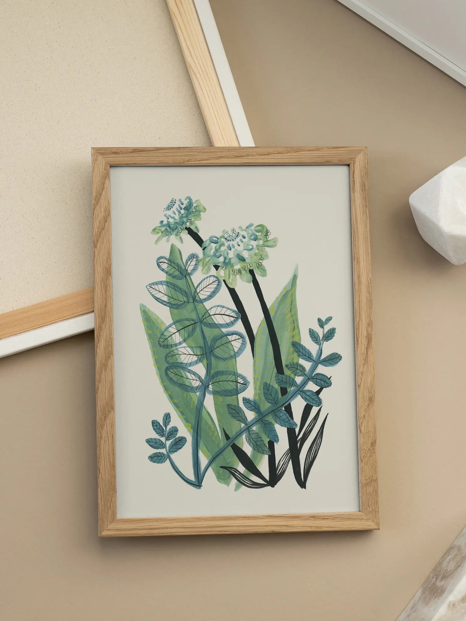 Green Bouquet Poster