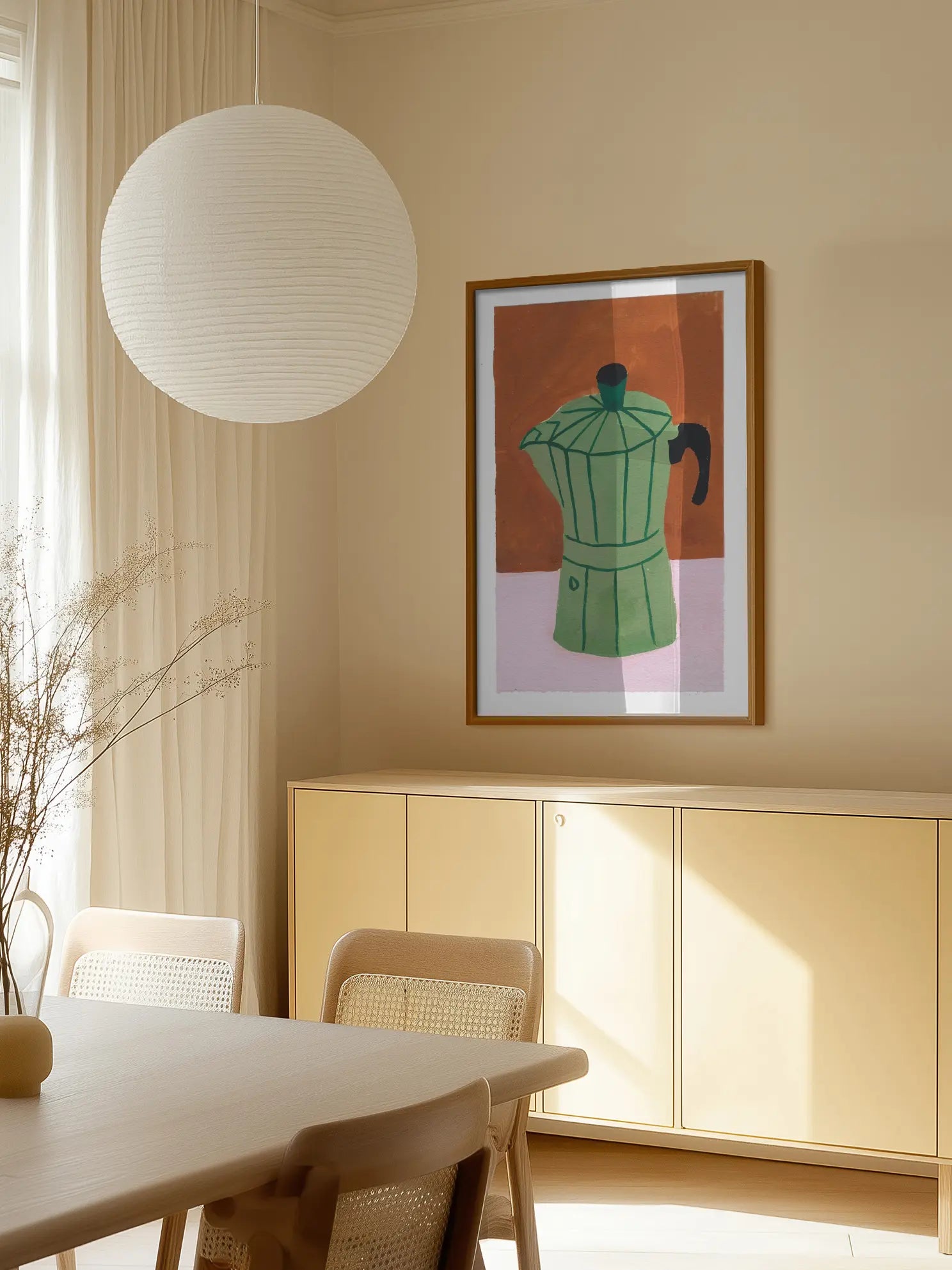 Green Coffee Pot Poster
