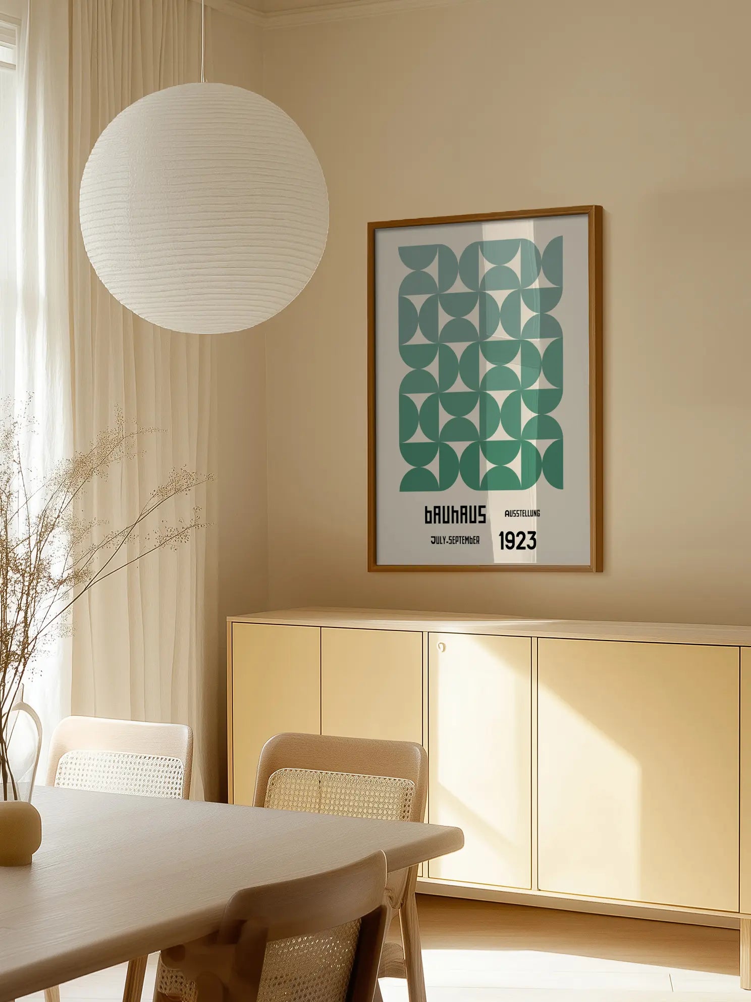 Green Geometry — Bauhaus 1923 Poster