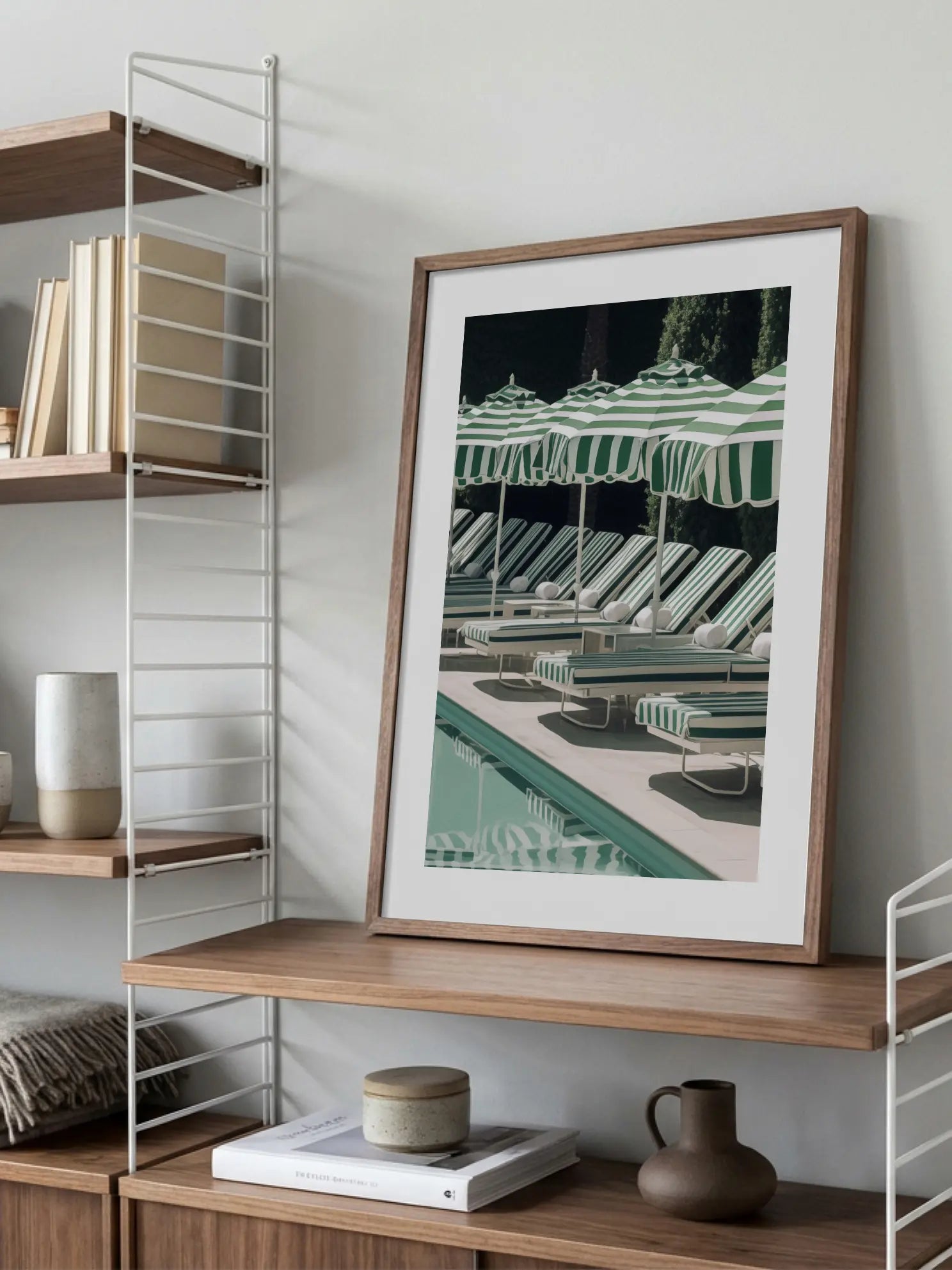 Green Poolside Poster