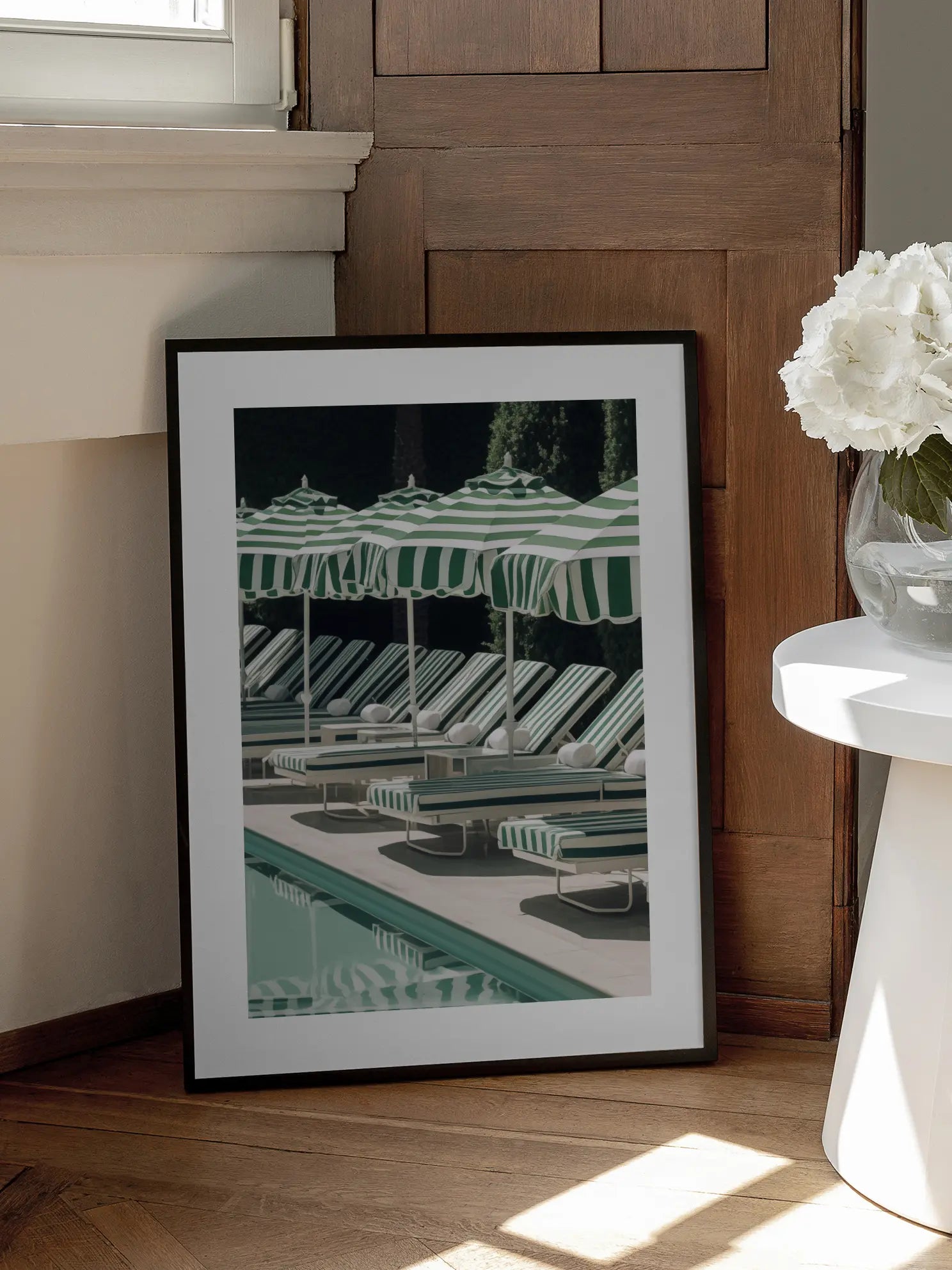 Green Poolside Poster