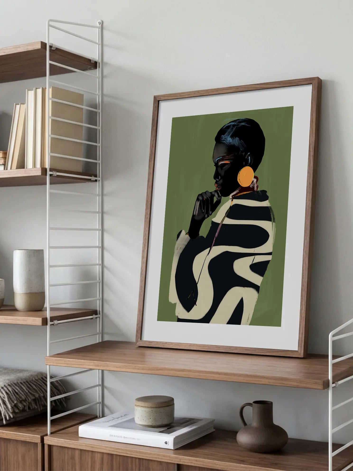 Green Portrait Poster