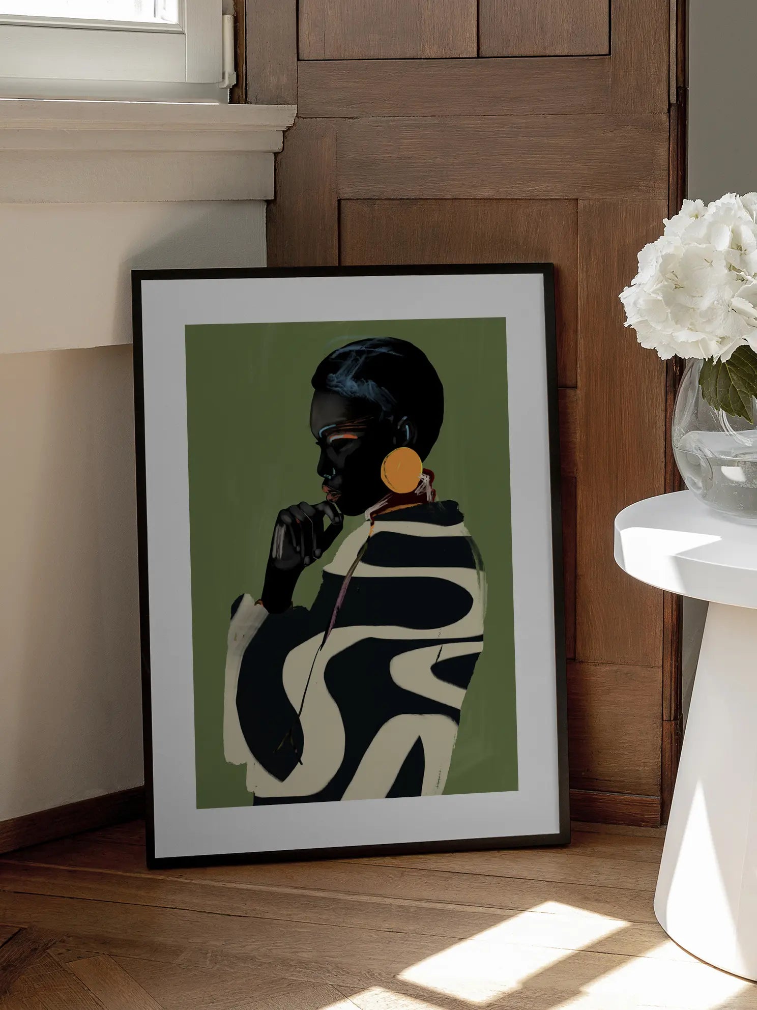 Green Portrait Poster